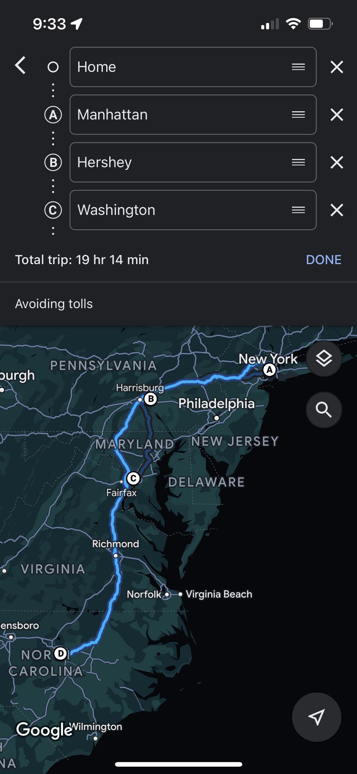Short Road Trip from North Carolina to New York r/roadtrip