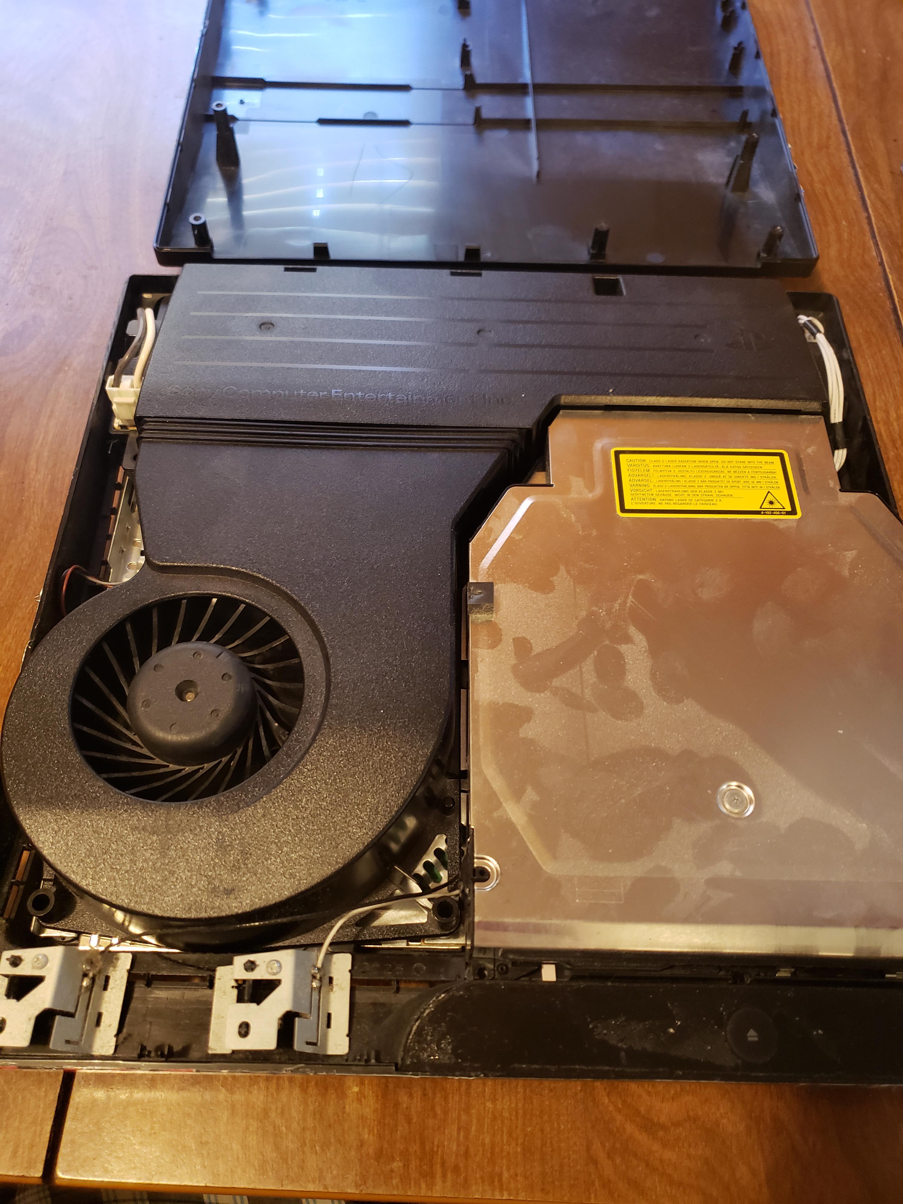 Opened this slim model 3001a up this is a modded ps3 so the disc drive isn't necessary but I