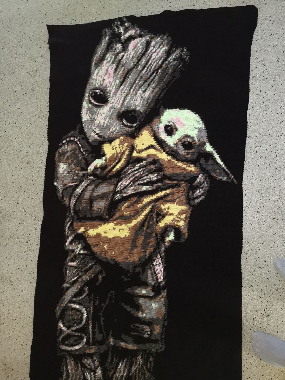 My Baby Groot & Baby Yoda crochet blanket r/crochet