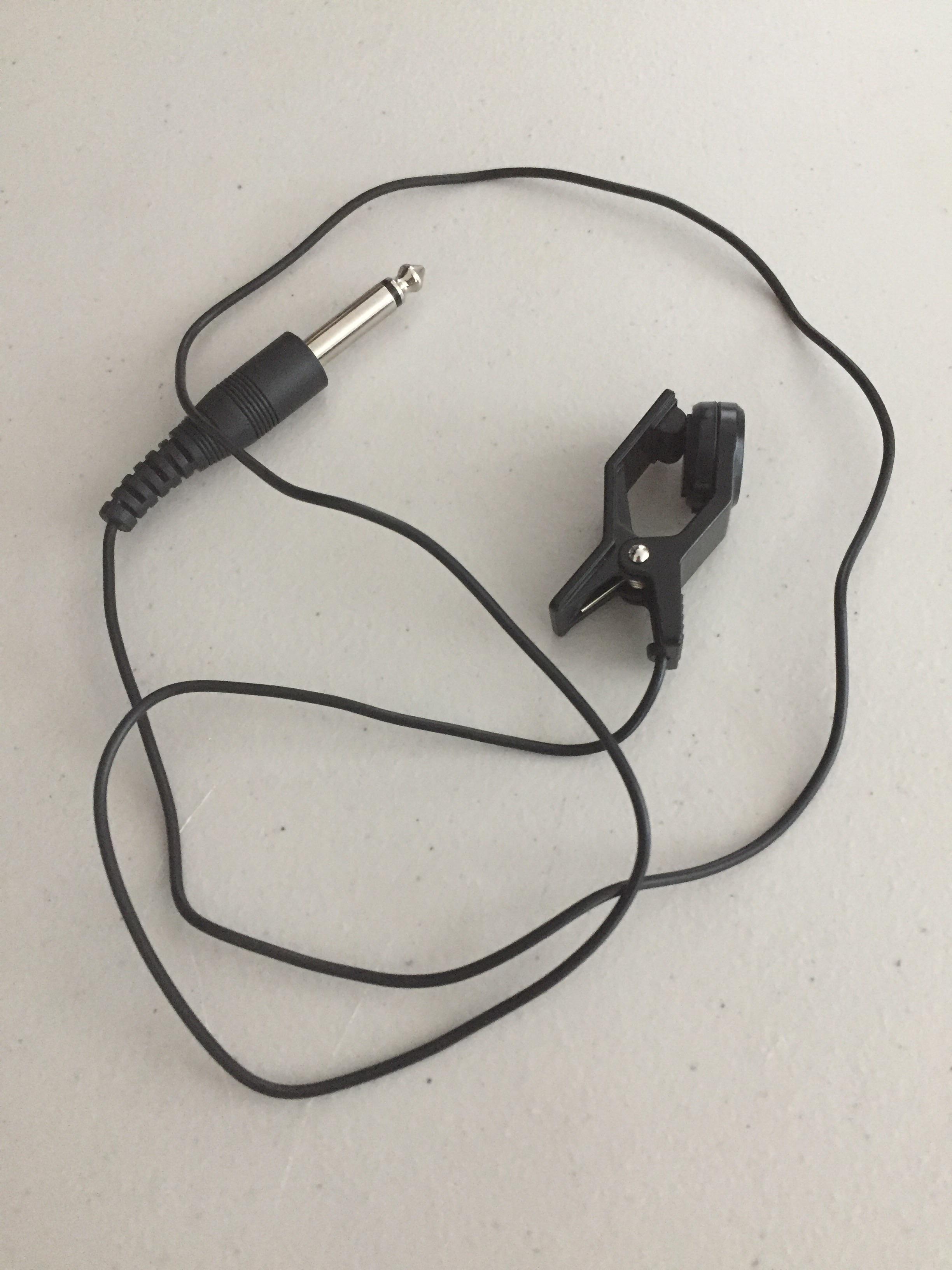 What is this? When I connect it to my speaker it will make noise if I hit it as if it was a