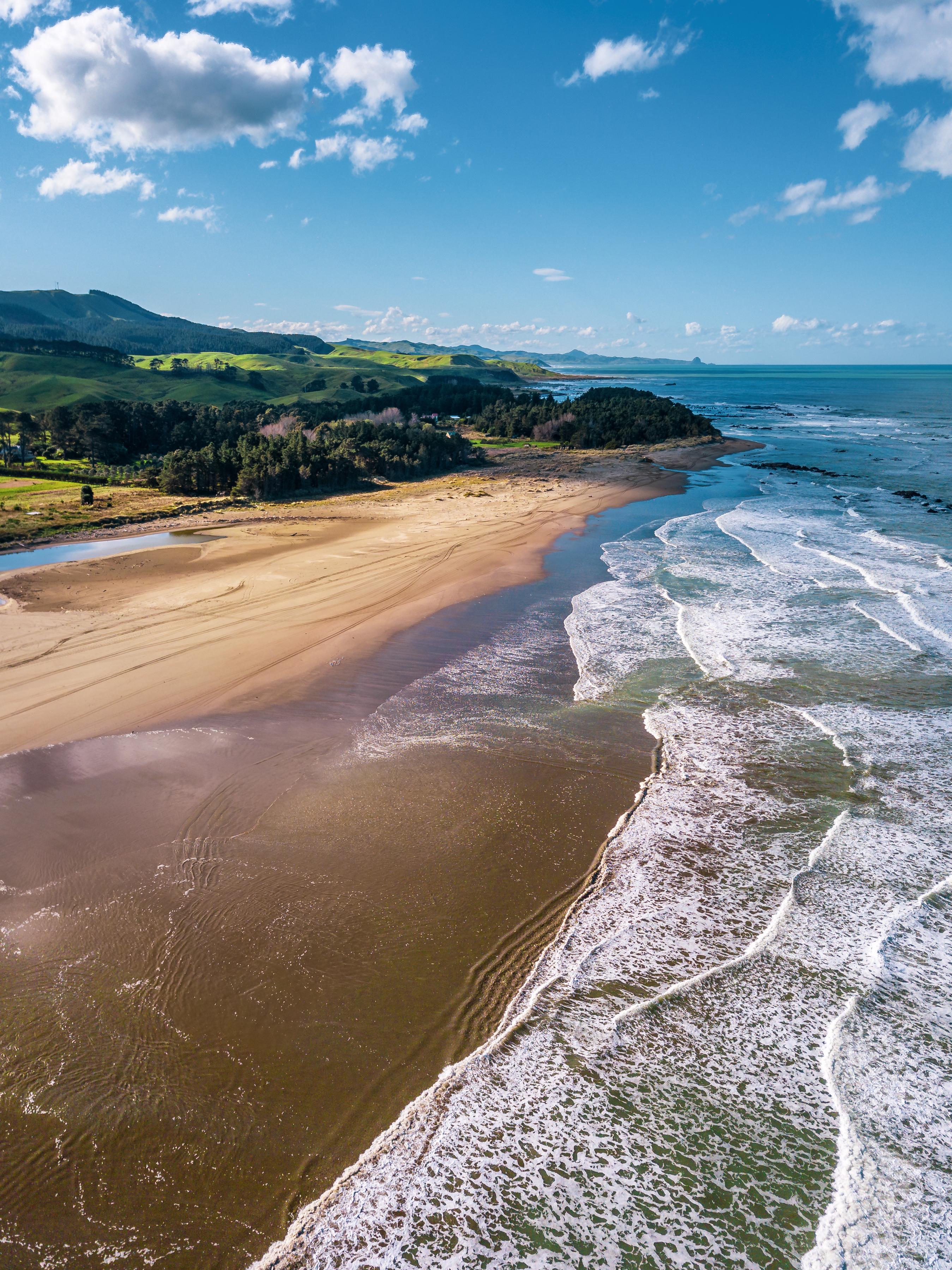 A bit of New Zealand's coastline taken at Riversdale Beach, looking