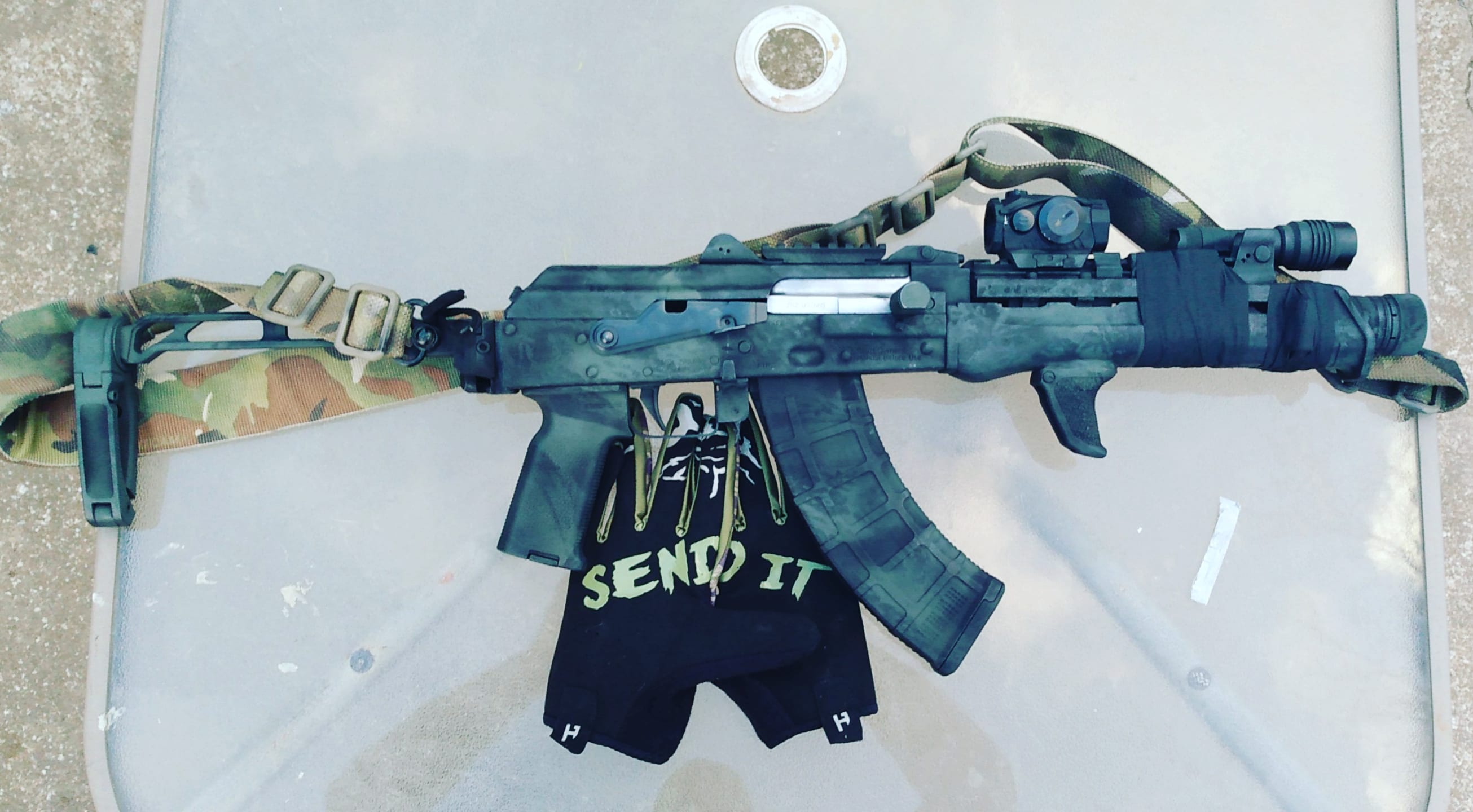 Spray paint+panties🤣 Multicam Black Knockoff r/ak47
