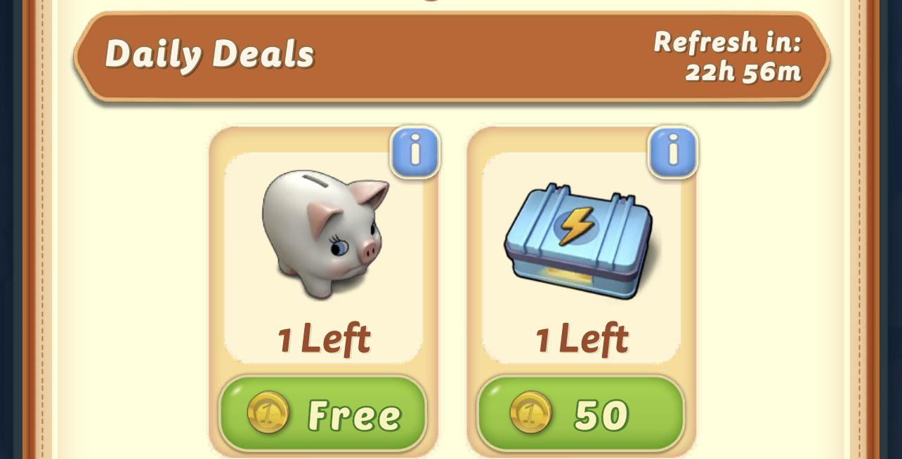 energy chest is back to 50 coins 🥲 r/MergeMansion