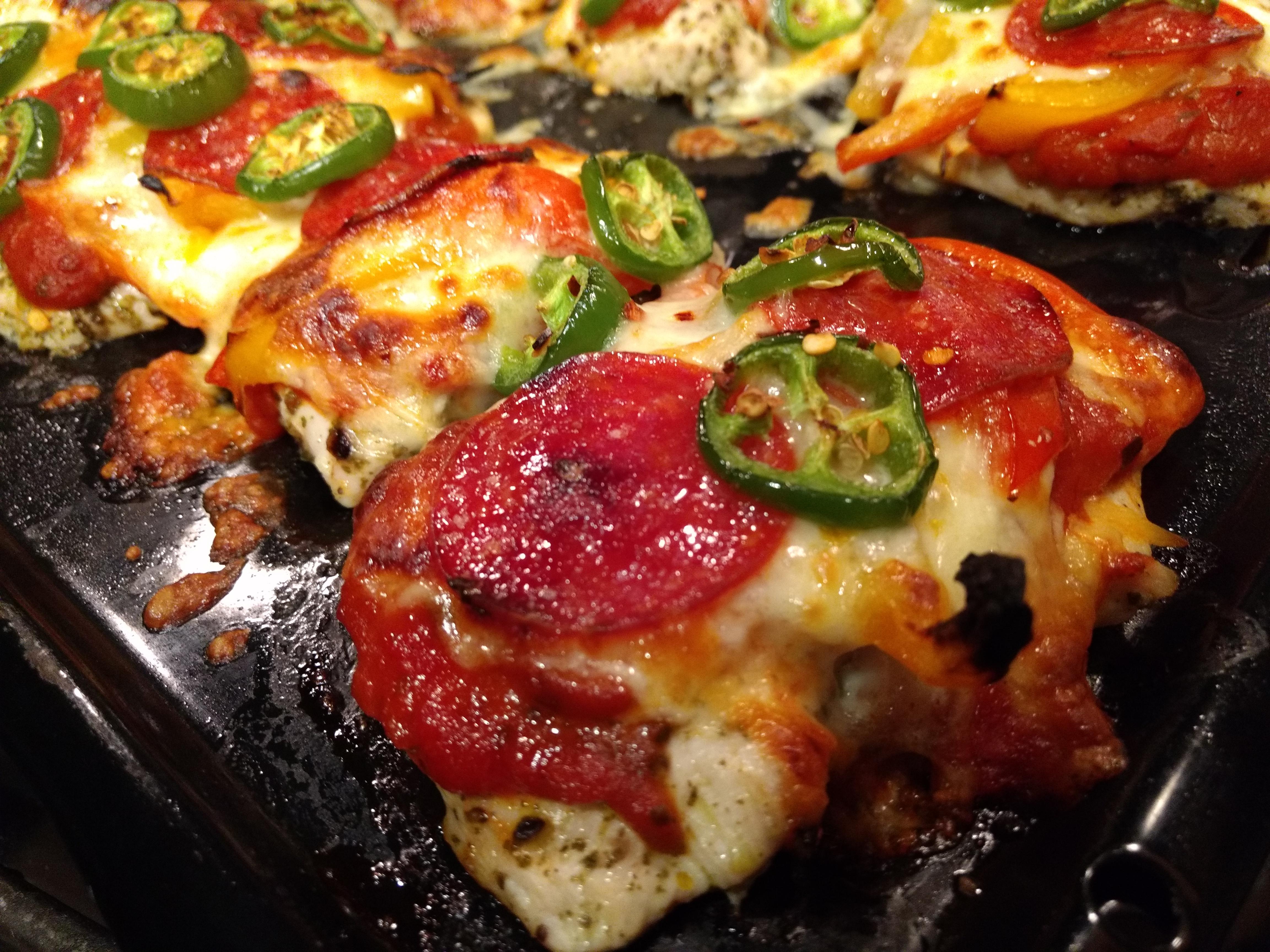 [Homemade] Pizza chicken breasts! r/food