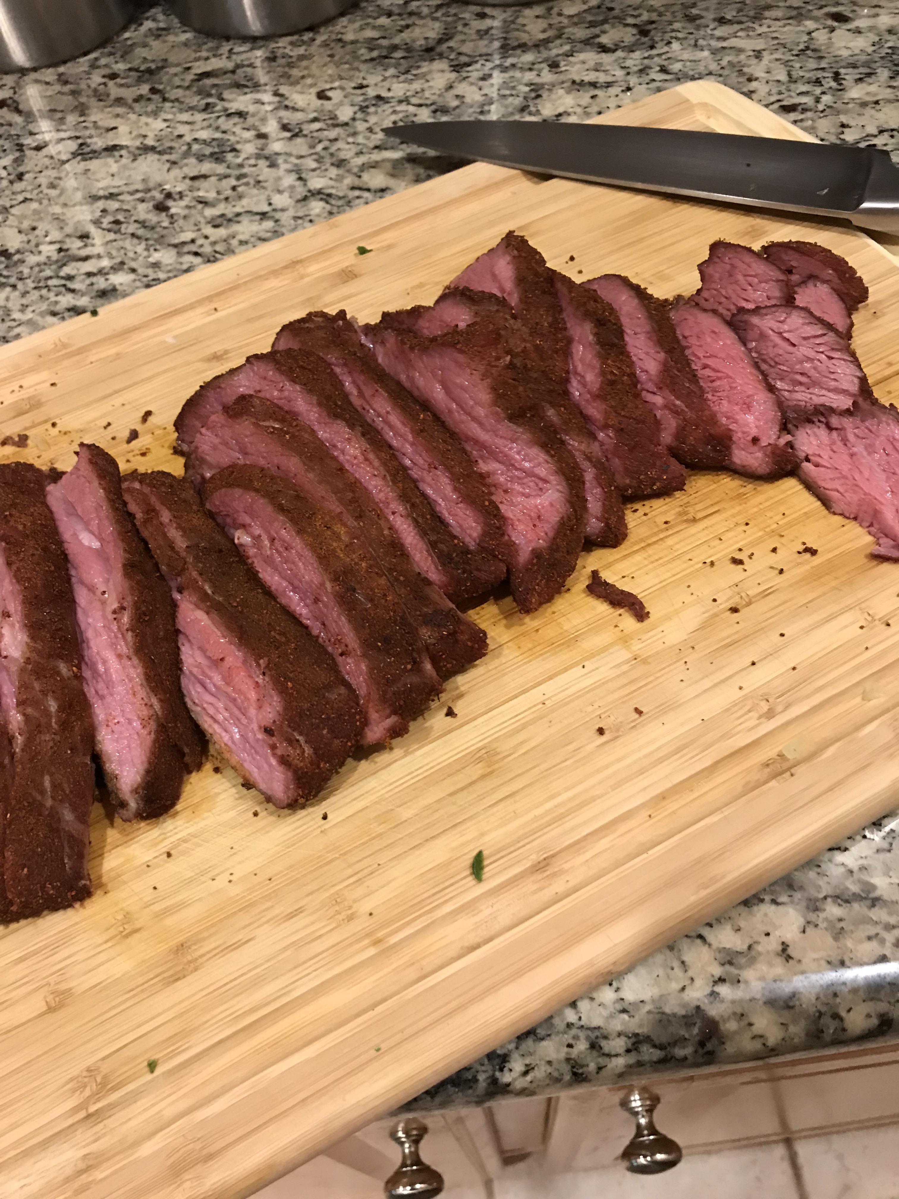 Chili time of year finally! Smoked Tri Tip with a Death Dust crust 💀