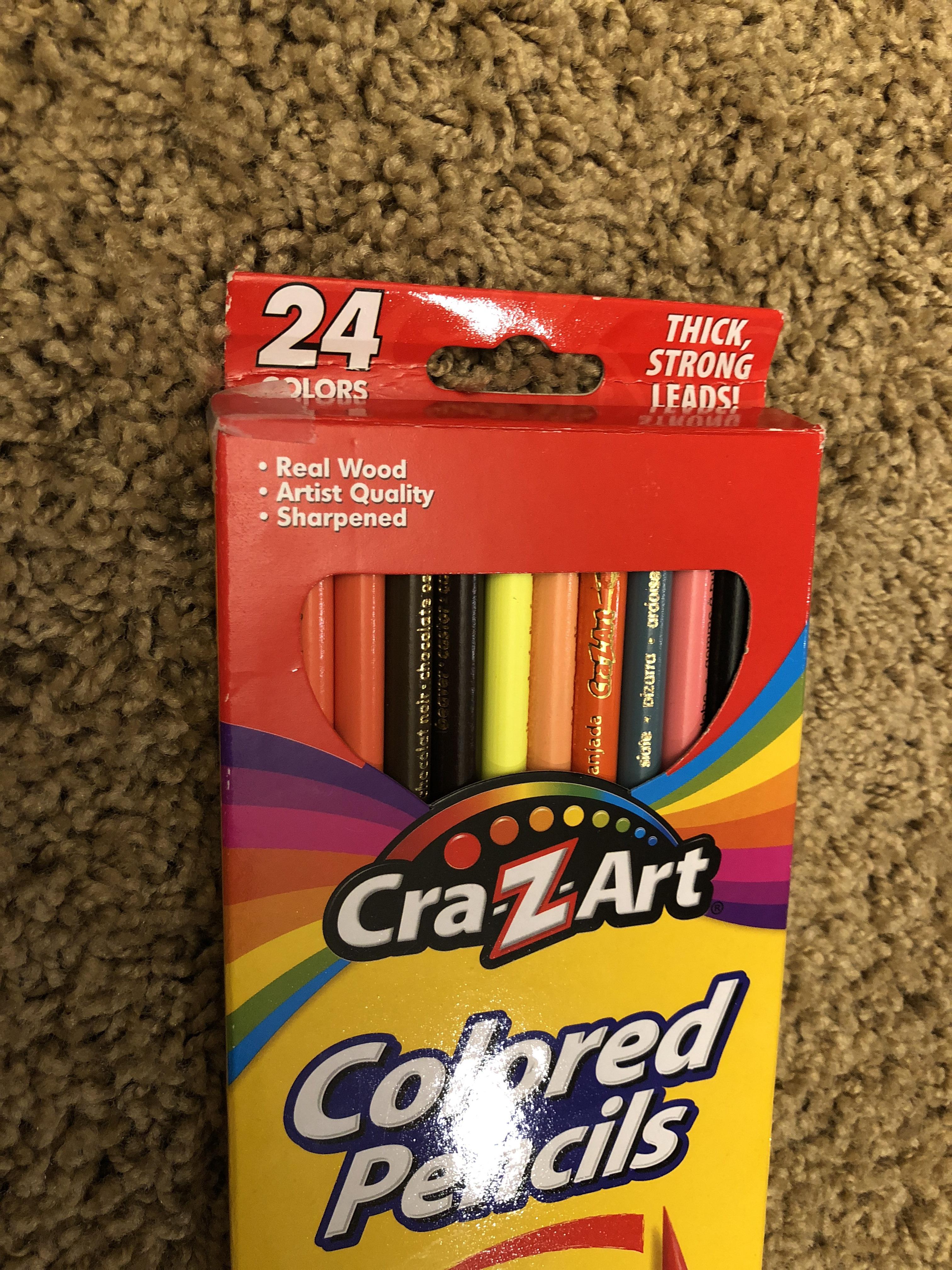 Bought a CraZArt colored pencils 24 pack from Walmart, found more
