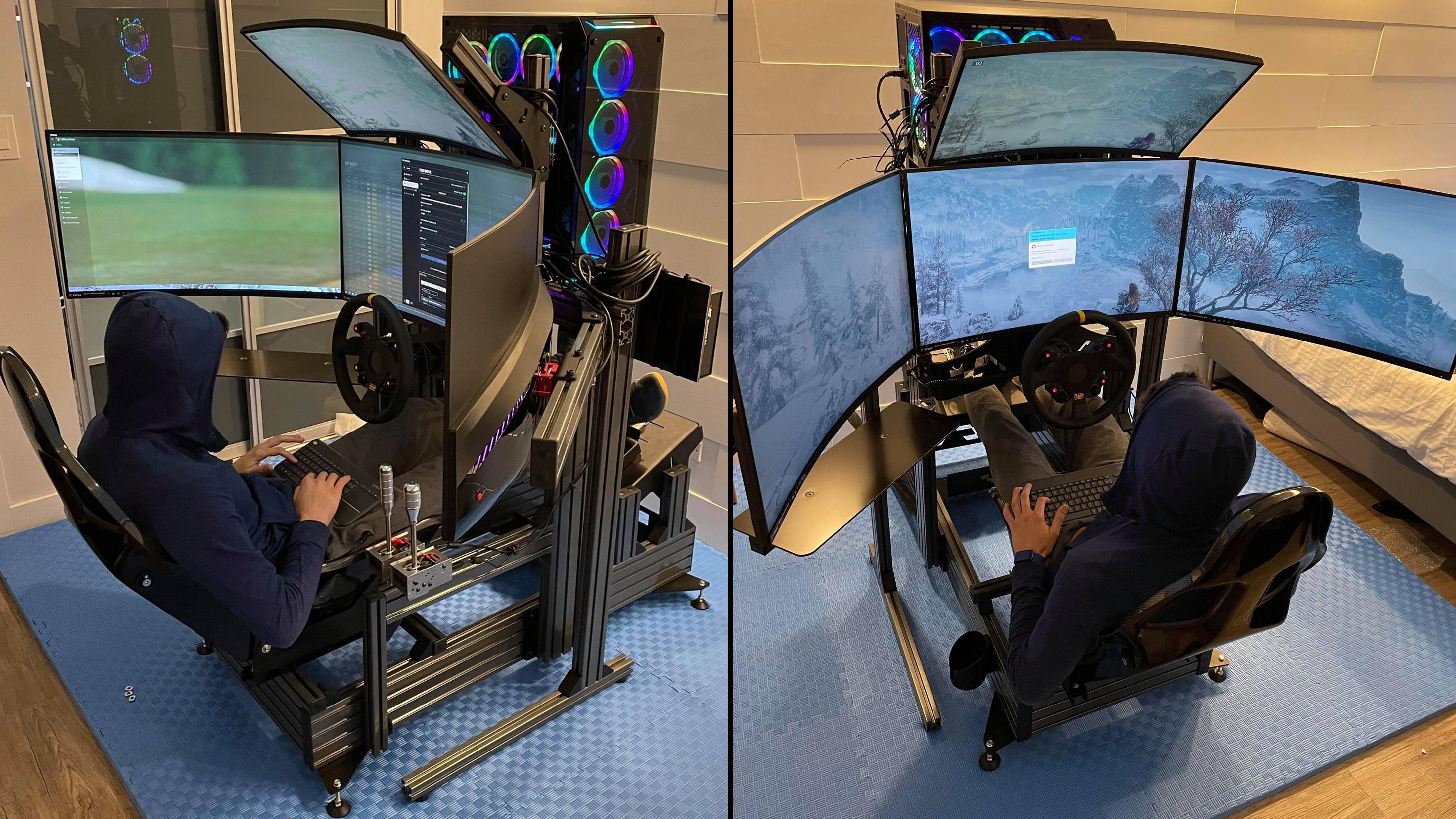 Another pretty epic build The Sim Rig you can drive, work and sleep