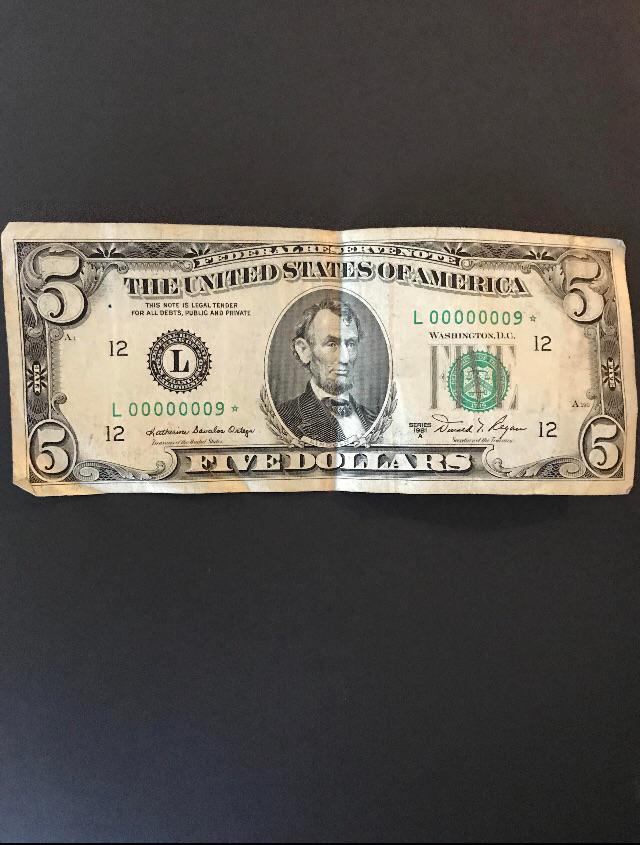 How Much Is A Old 5 Dollar Bill Dollar Poster