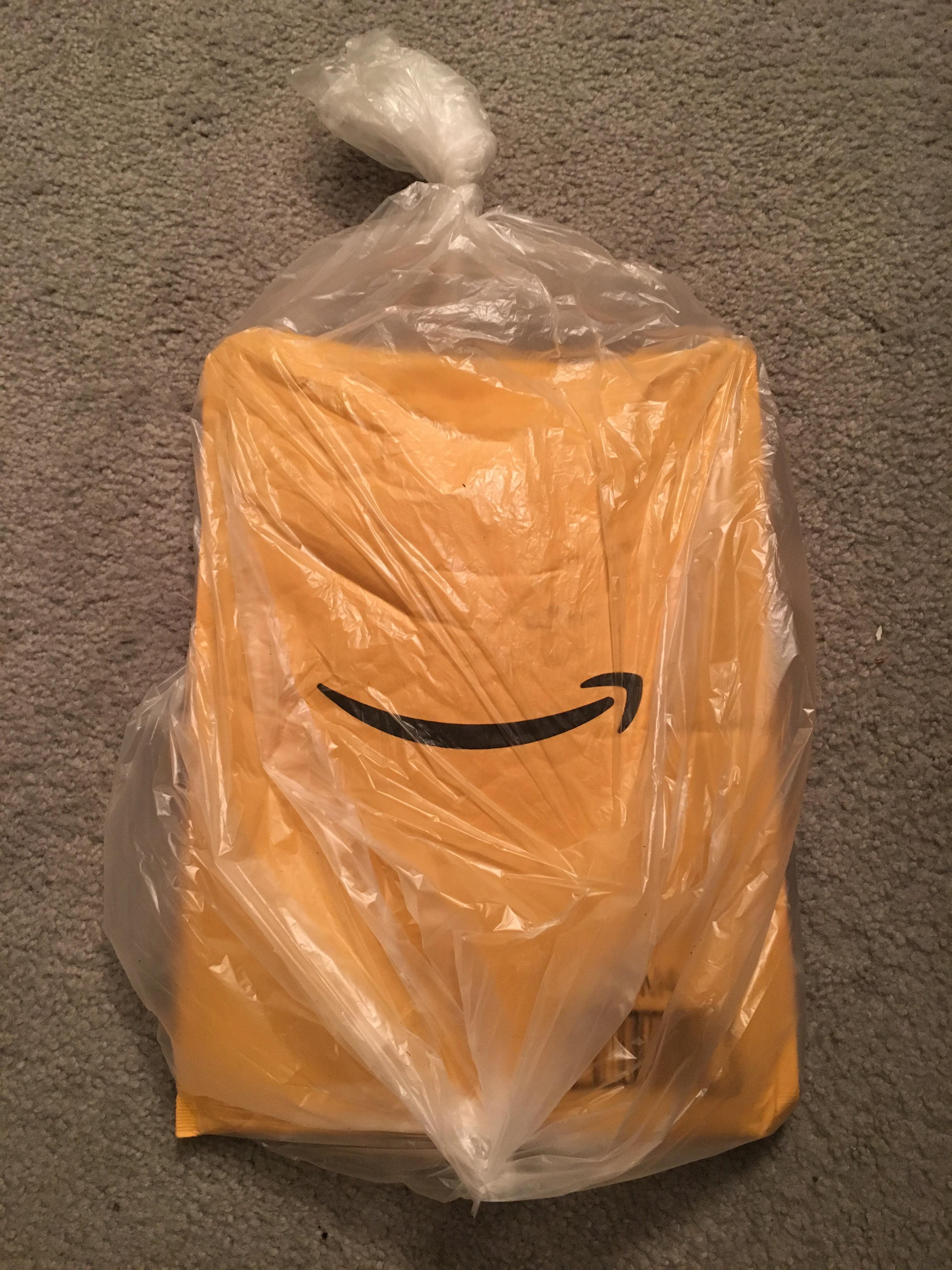 My package was delivered in a bag on a rainy day to protect it r