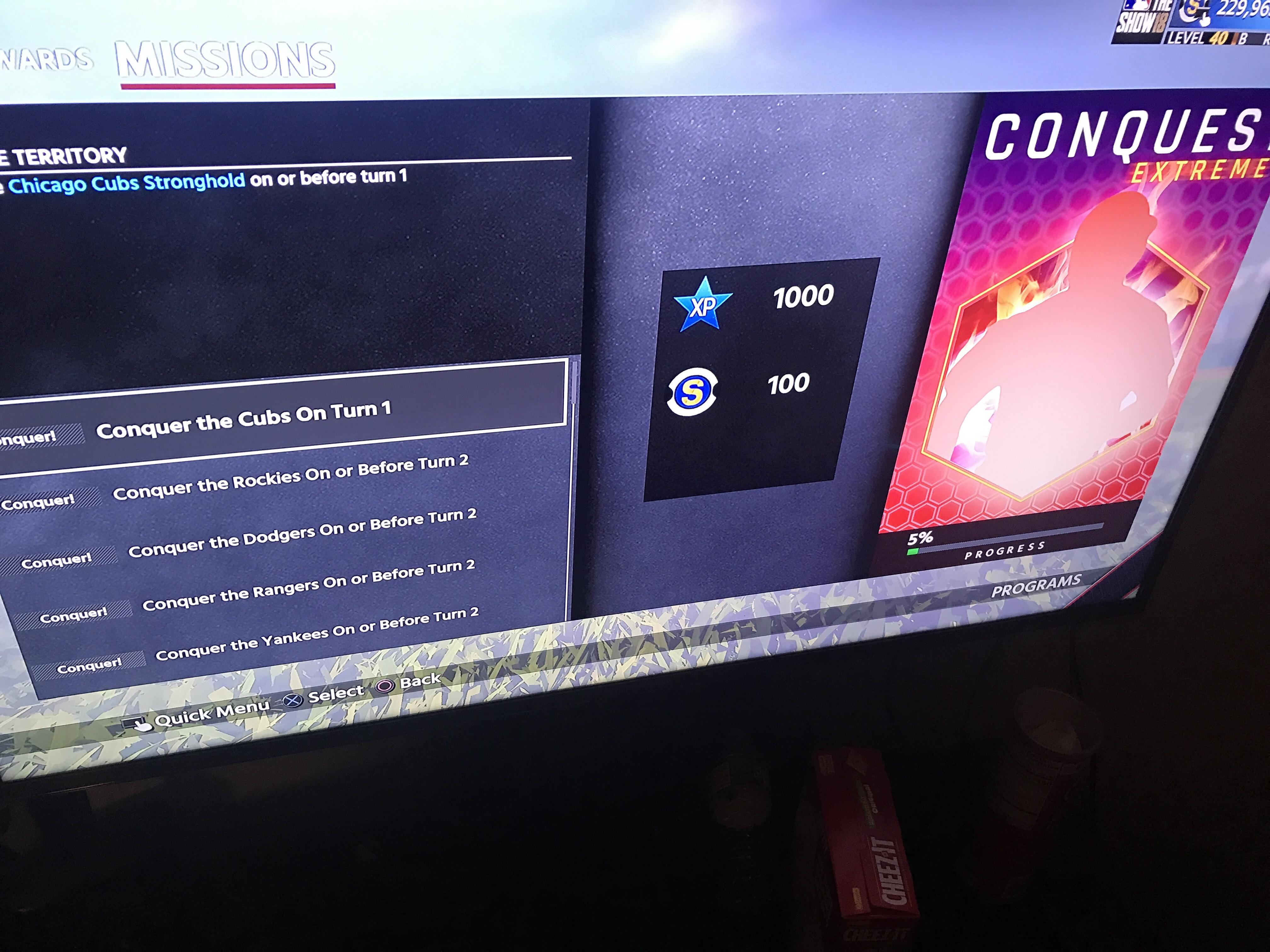 Conquest extreme missions ( r/MLBTheShow