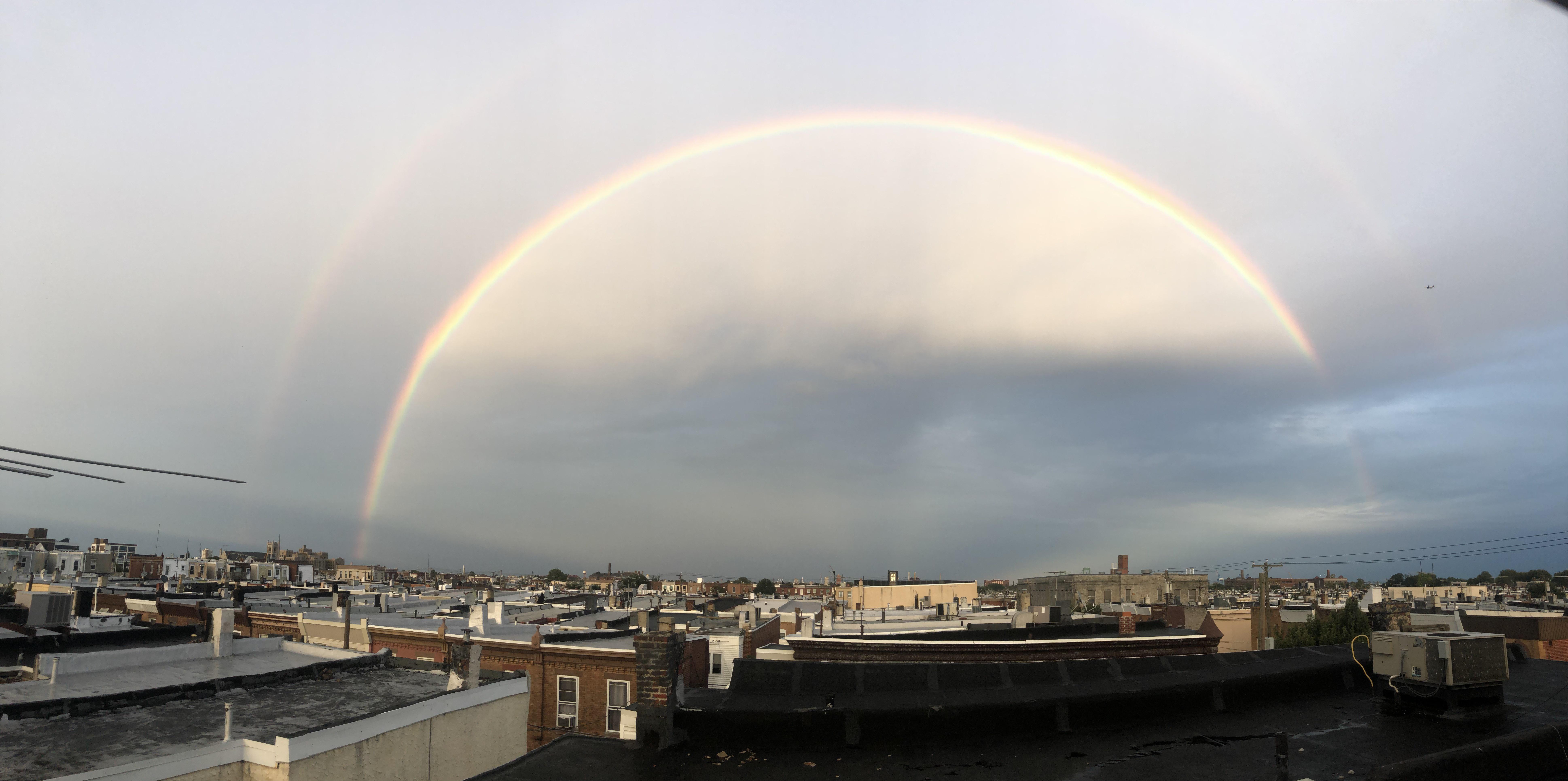 Rainbow over South Philly 🌈 r/philadelphia