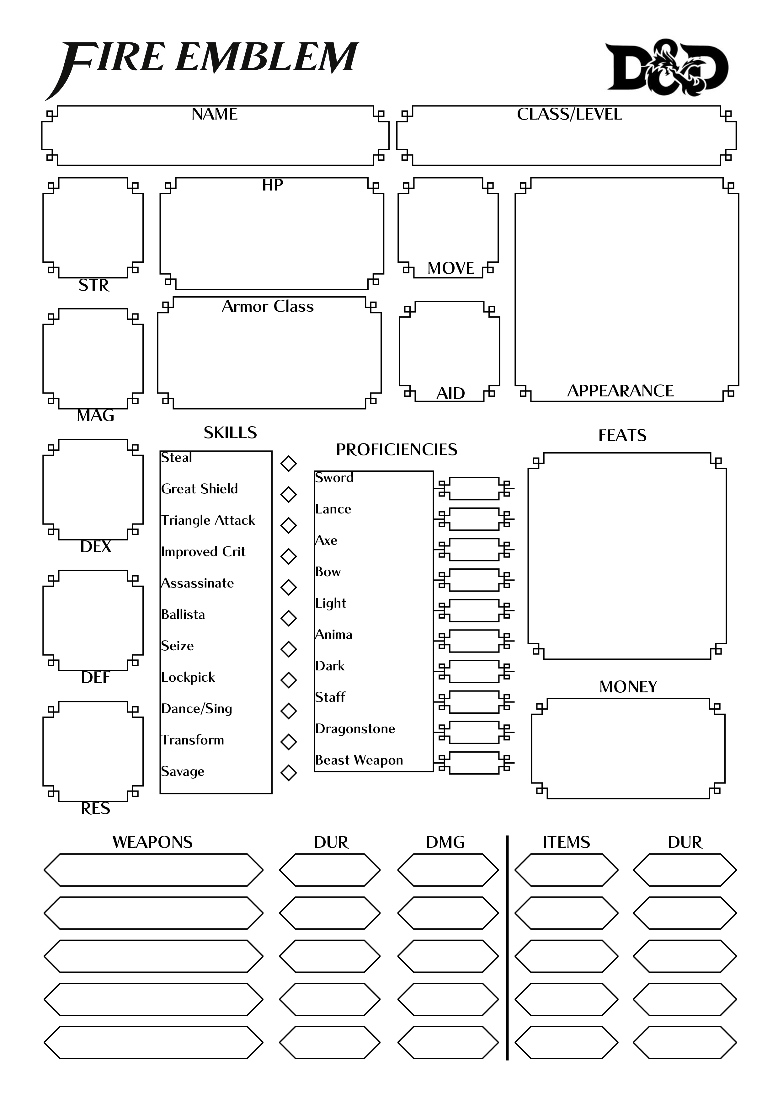 [OC] So I saw a really complicated module for Tabletop Fire Emblem so I thought I can simplify