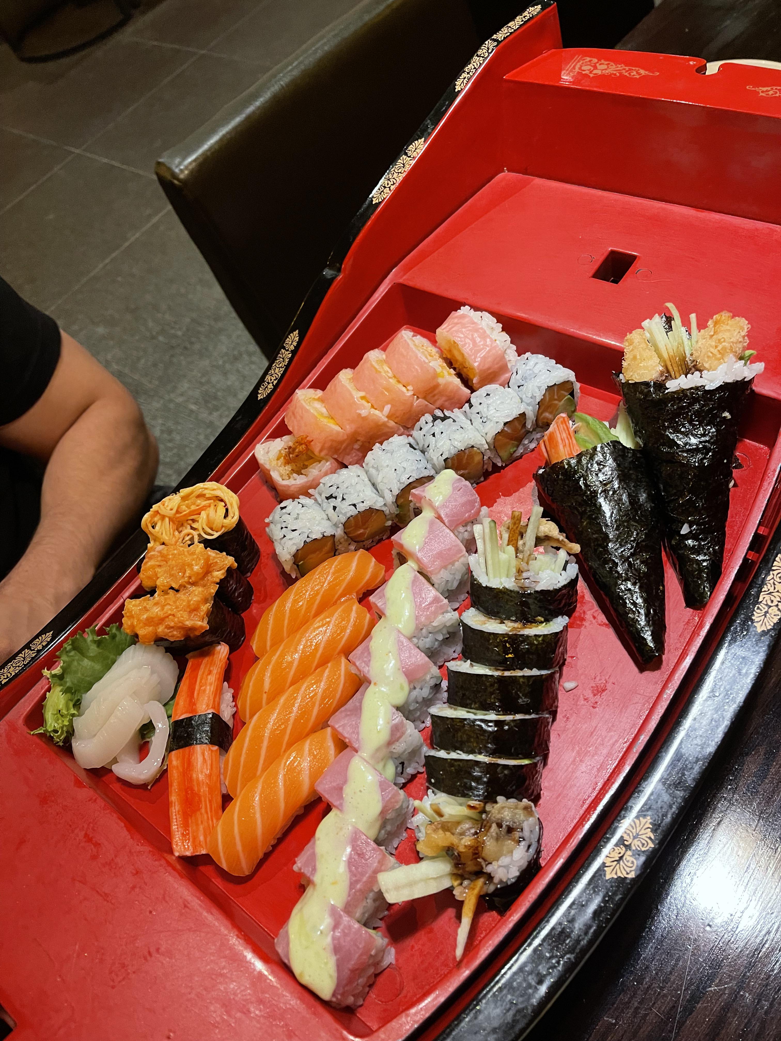 Sushi boat r/FoodPorn