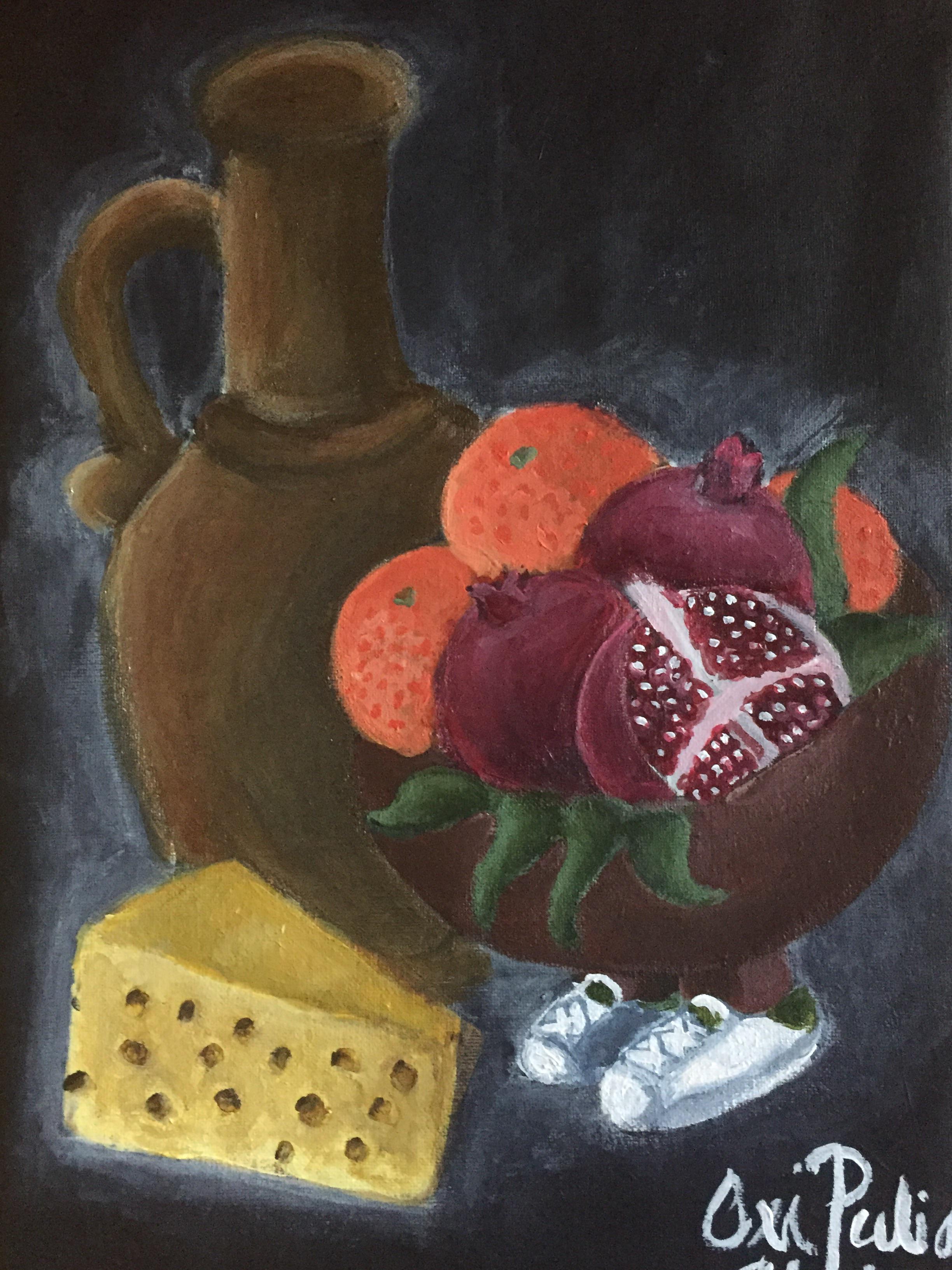 Still life inspired by Ancient Egyptian bowl with feet. Hello everyone