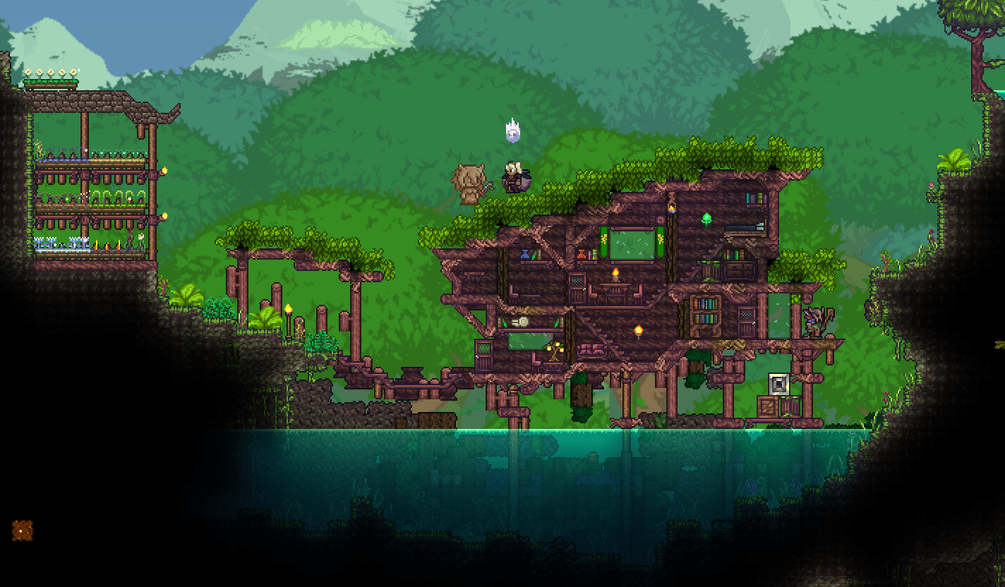 Jungle Hut and Herb Farm r/Terraria