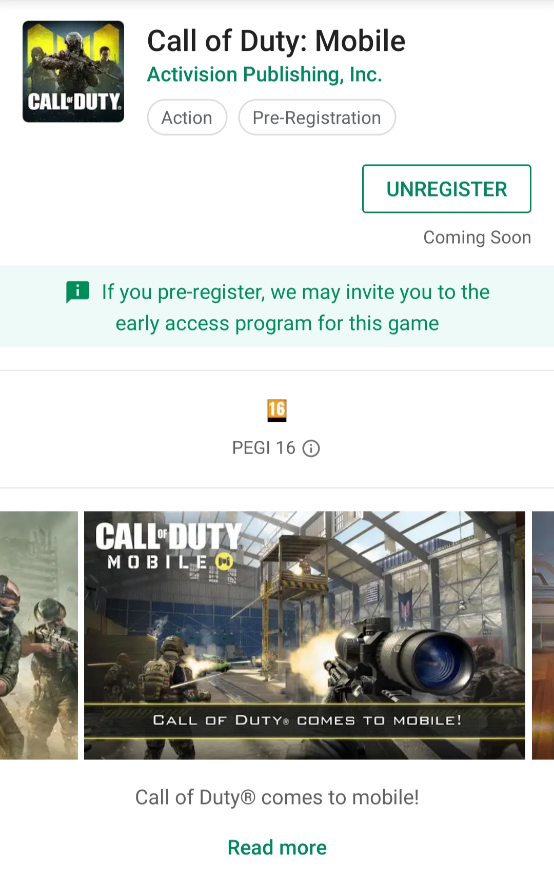 [ANDROID] COD Mobile preregistration! r/MobileGaming