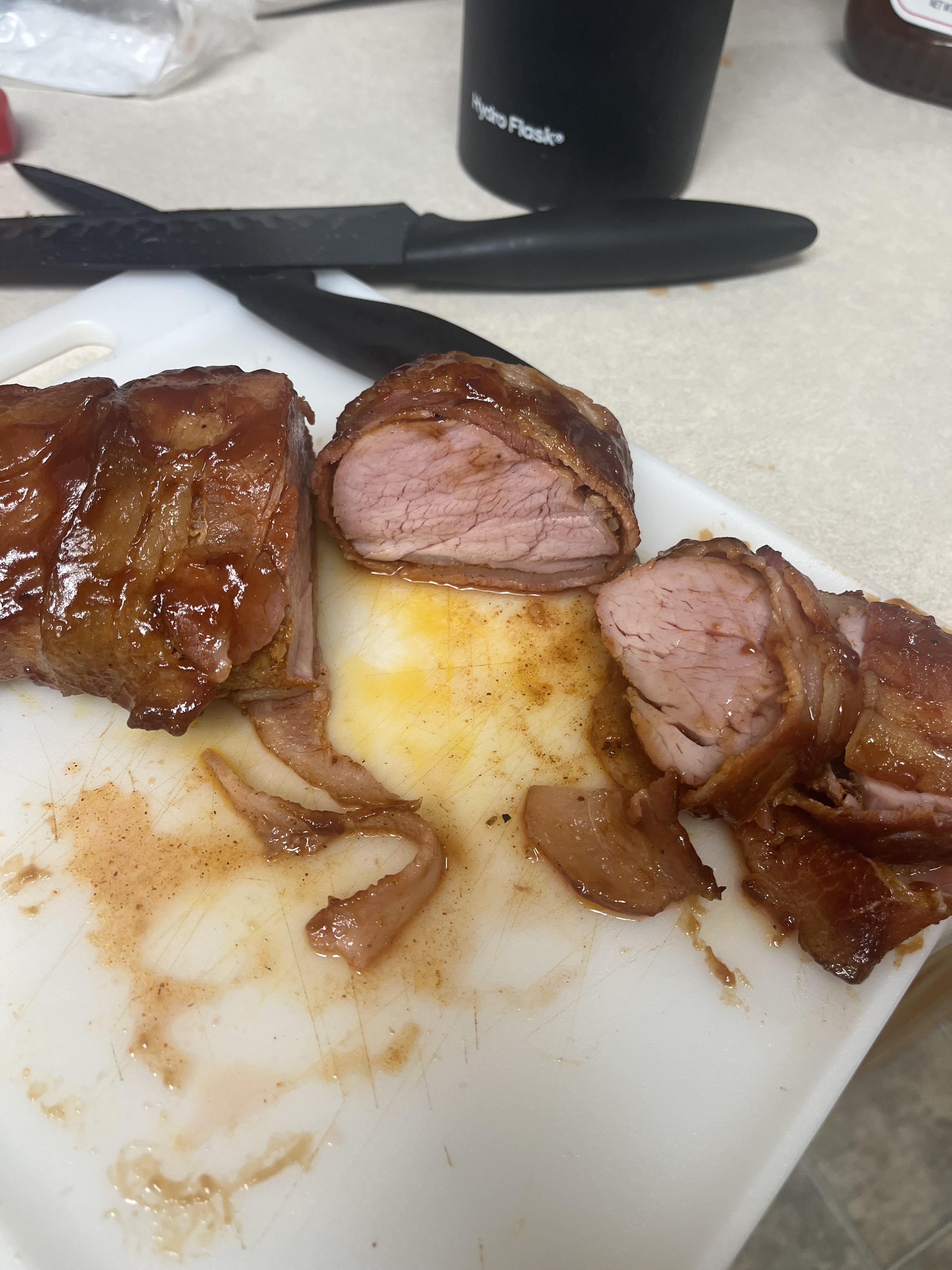 Smoked my pork tenderloin to 145 internal temp but it still looks pink