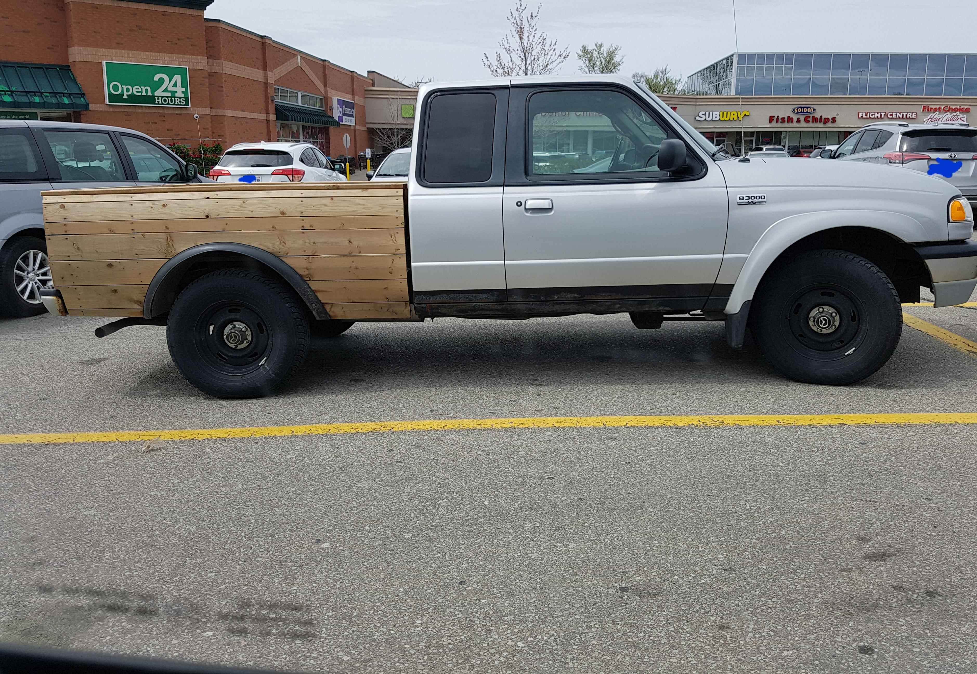 Limited Edition wooden cargo box on a Mazda B3000 r/AwesomeCarMods