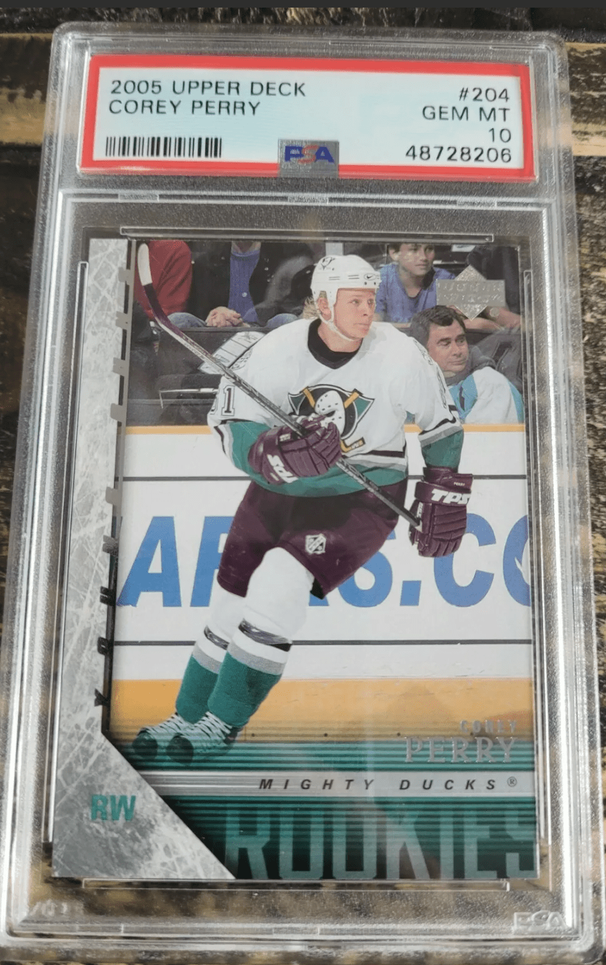 200506 Upper Deck Young Guns Corey Perry Rookie Card 204 PSA 10 GEM MINT hockeycards