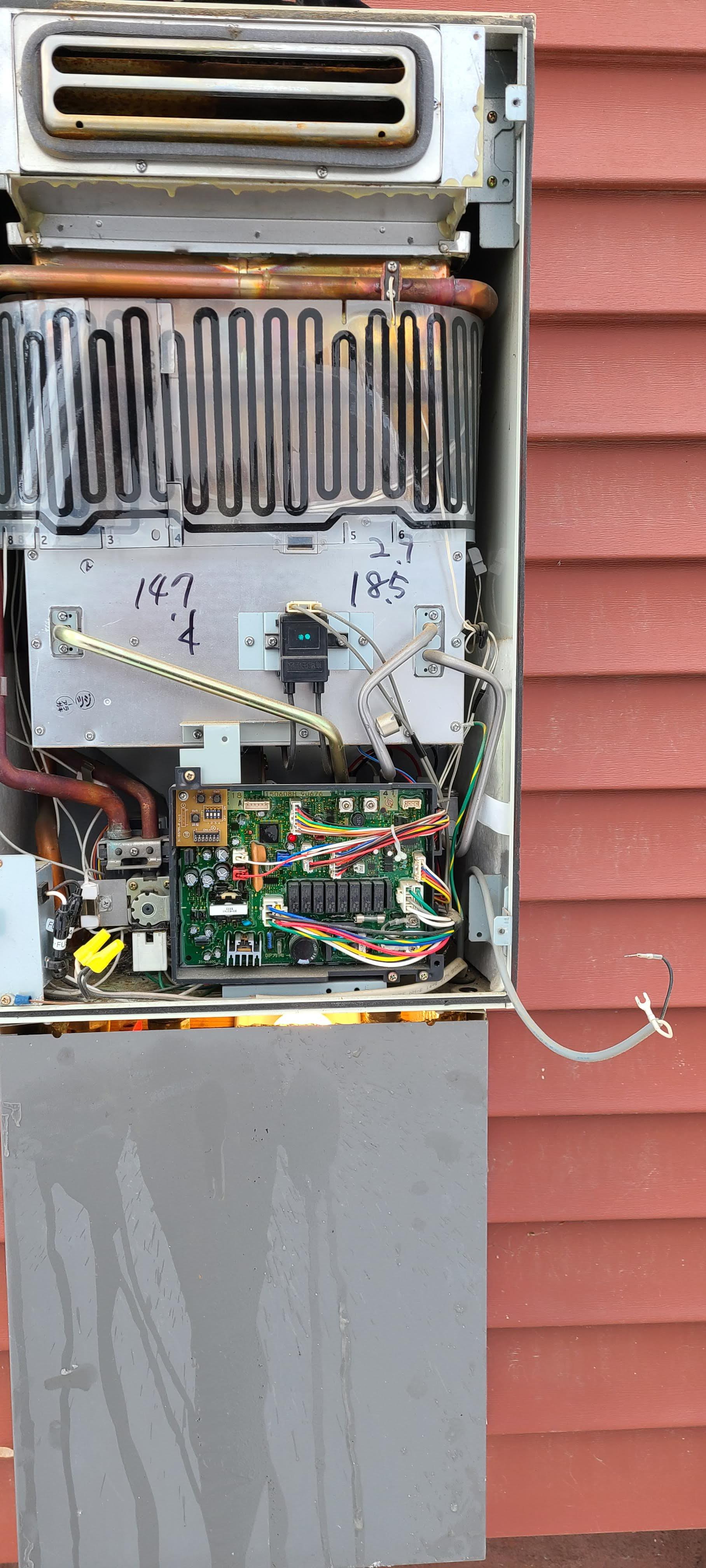 Tankless water heater pressure seems to cycle up and down during showers is this fixable