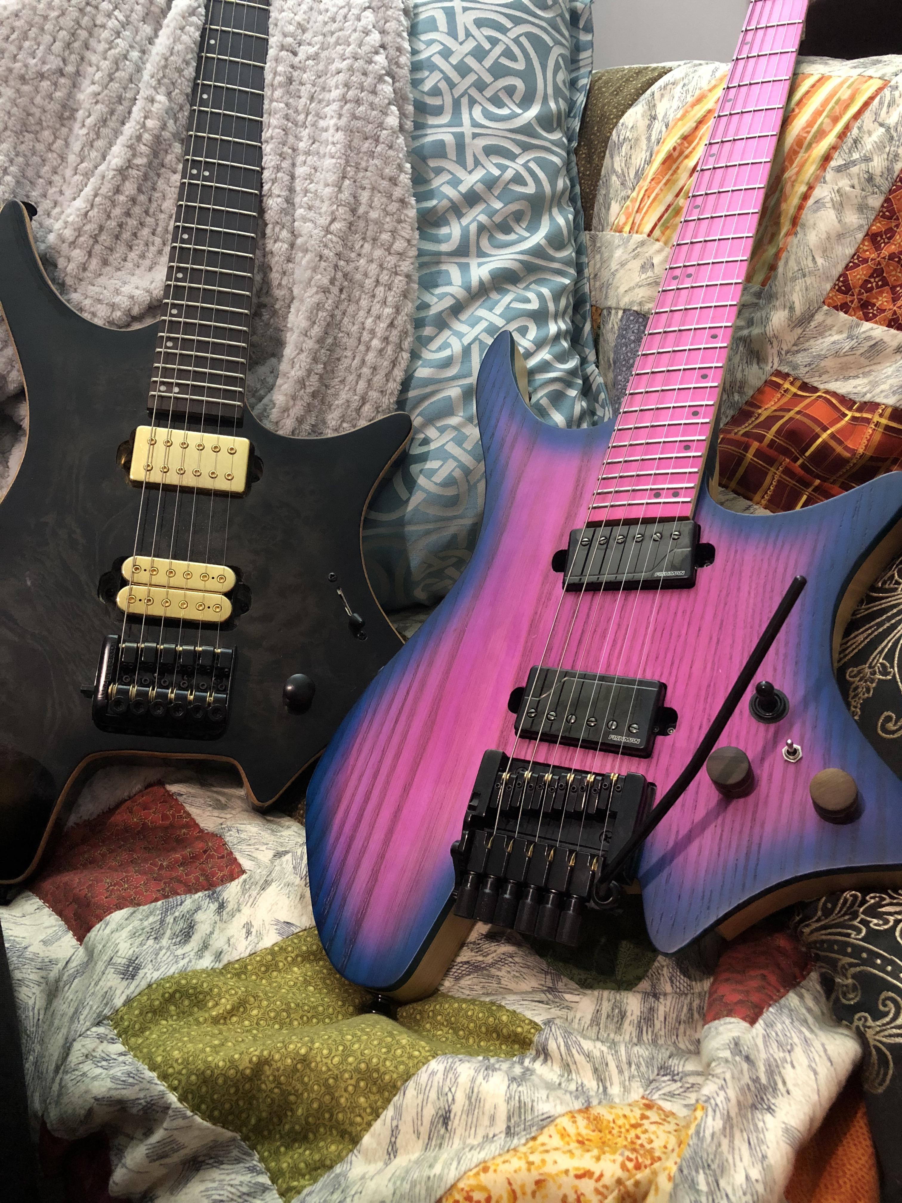 Grote and NK headless, both with upgrades r/guitarporn