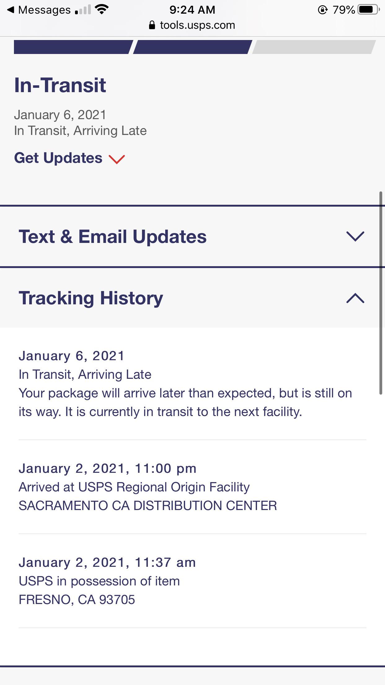 Sacramento distribution center what should I do I sent 2 packages to