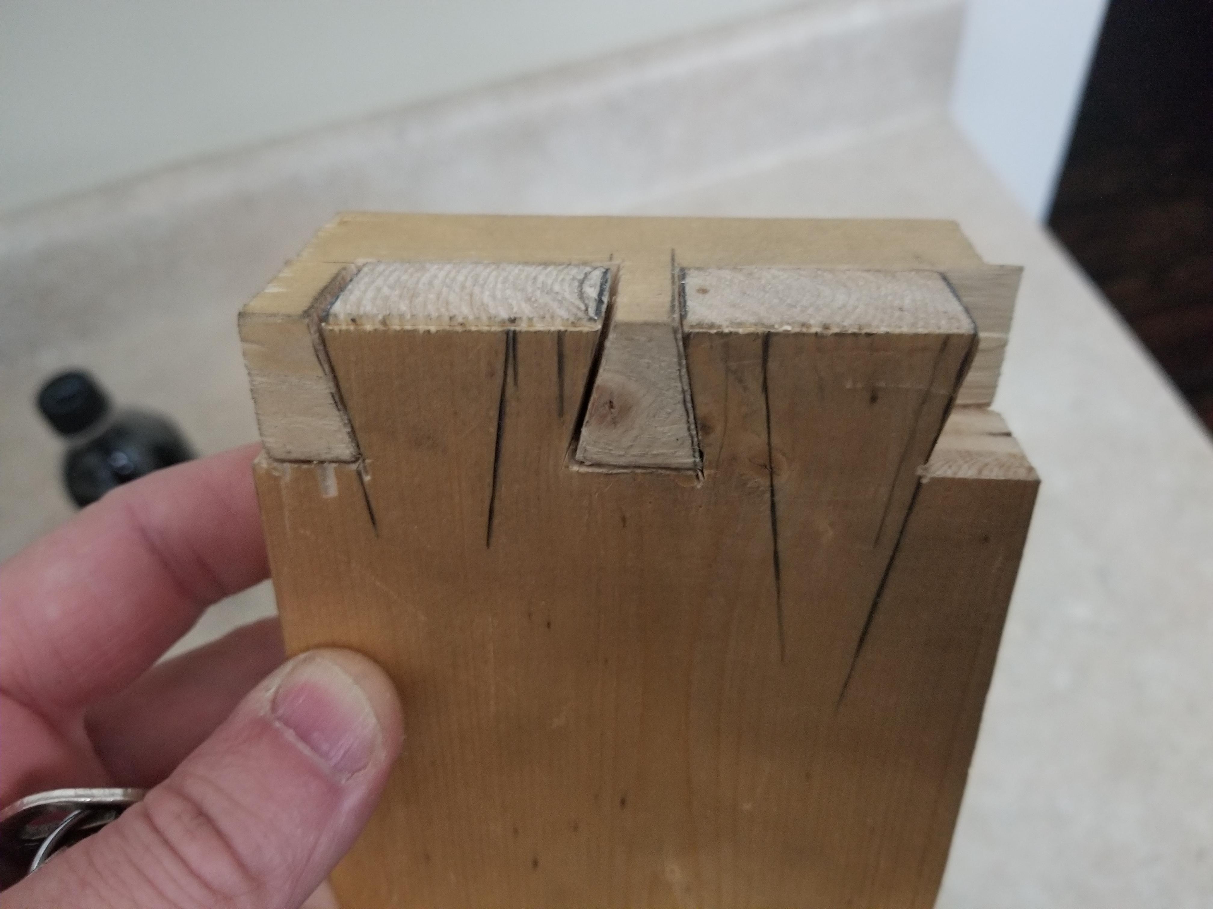 First go at dovetails, followed Paul Sellers video. r/handtools