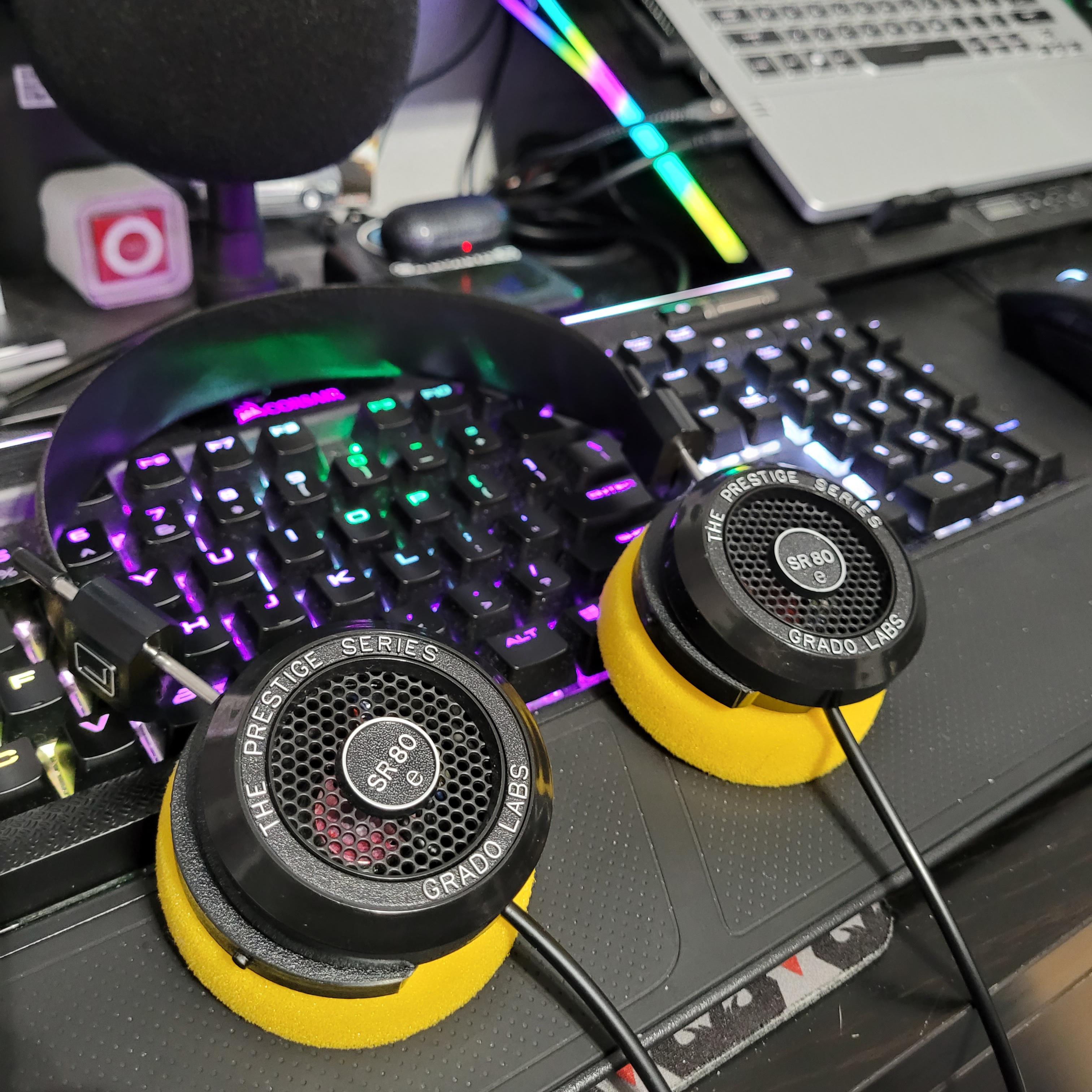 I got some Grado SR80e locally for 60! They came with these yellow
