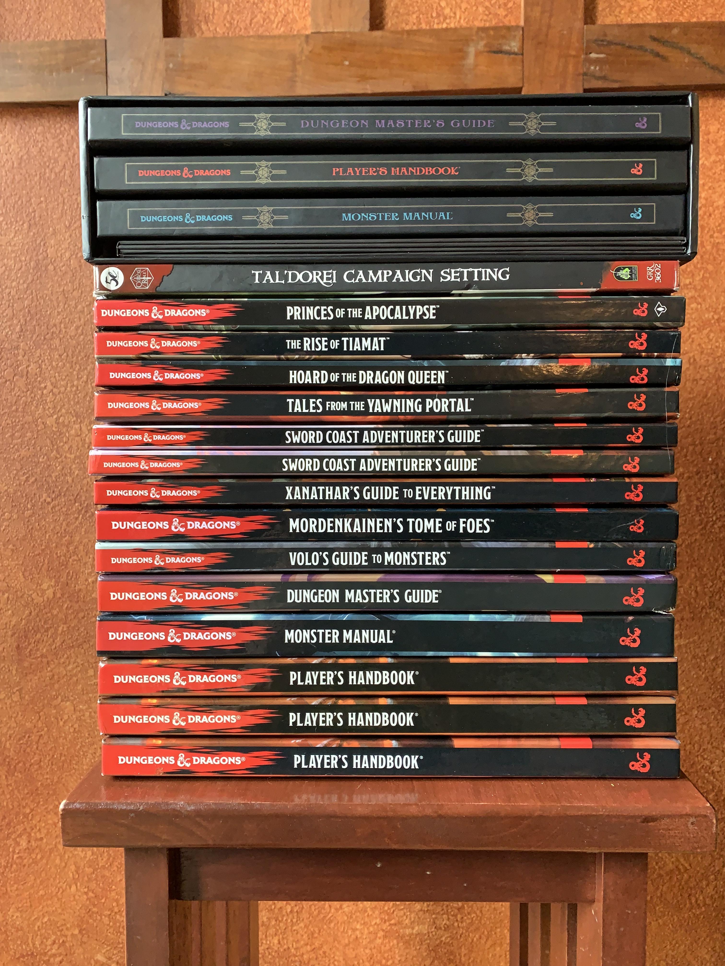 My 5e book collection is getting a little out of hand... r