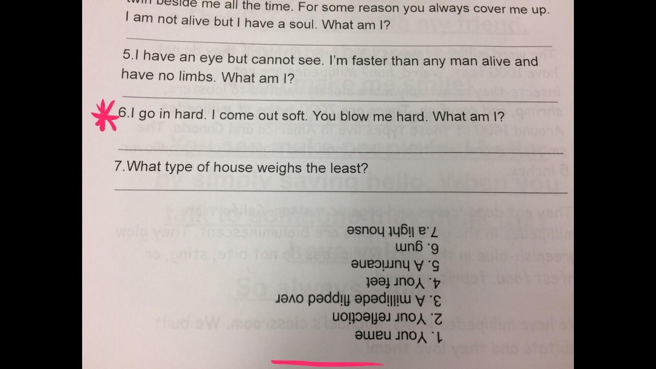 Riddle From a 4th Grade Newspaper... r/funny
