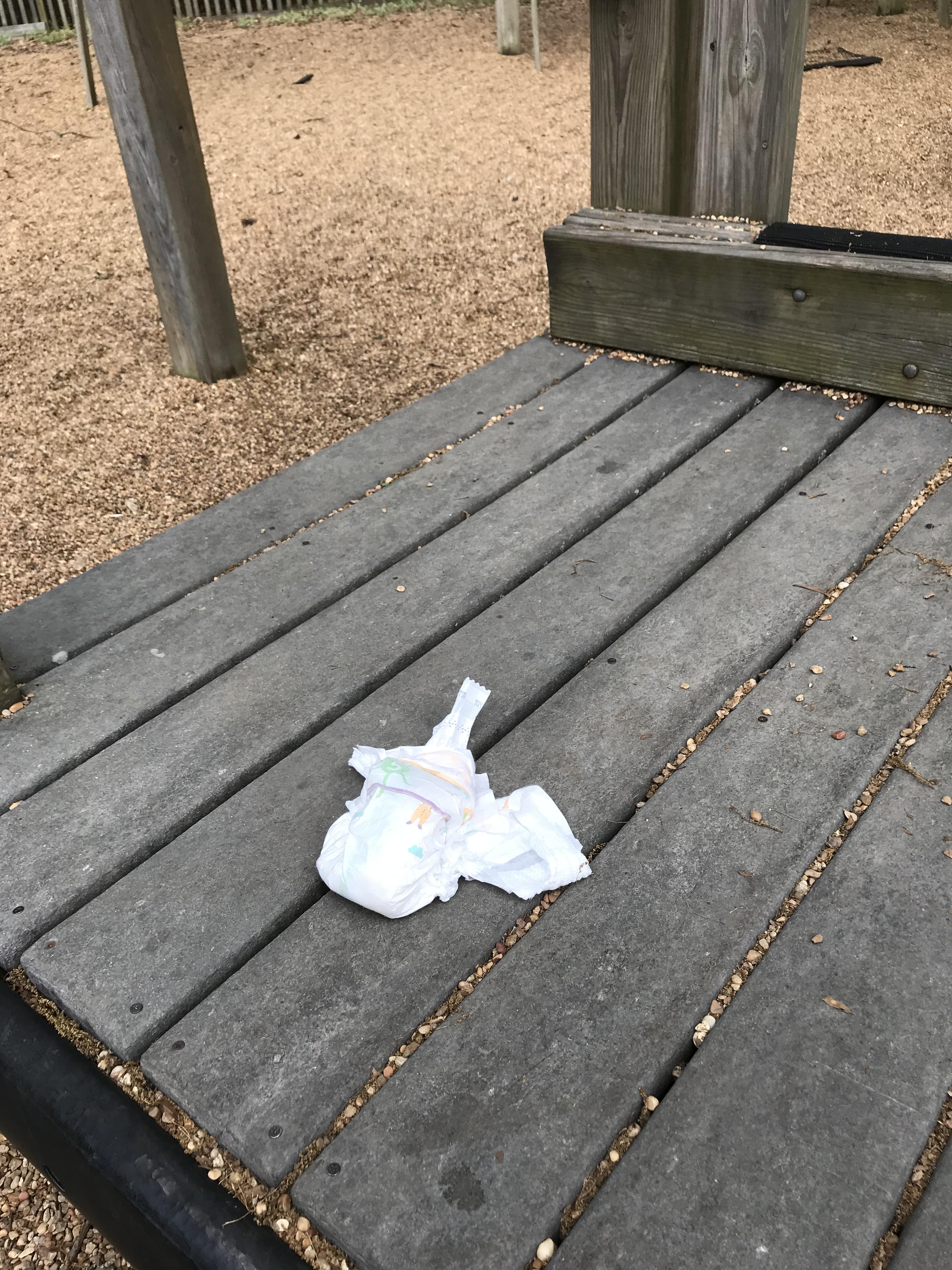 When people leave dirty diapers in public parks. r/trashy