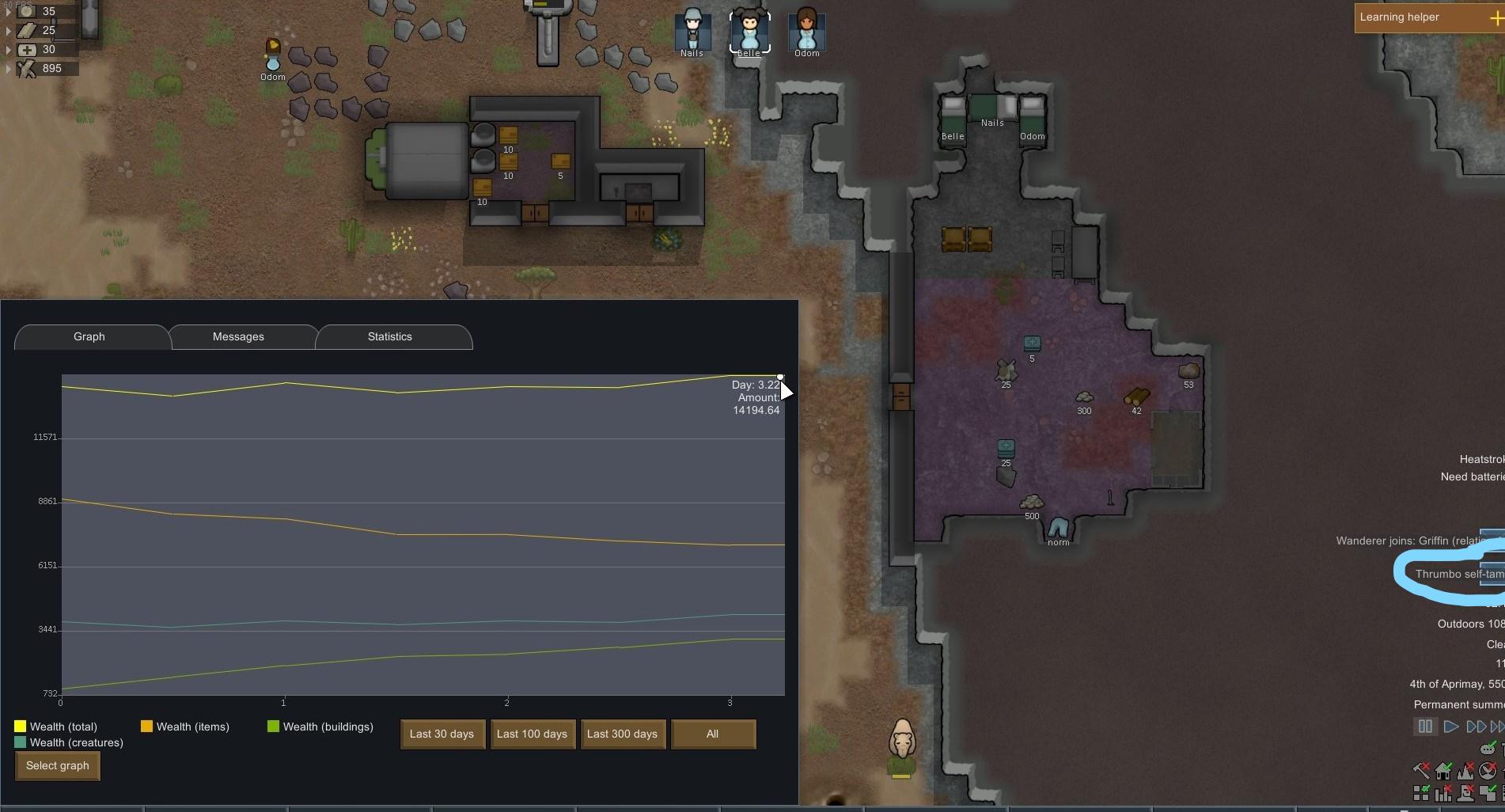 A gift from Randy on my third day. r/RimWorld