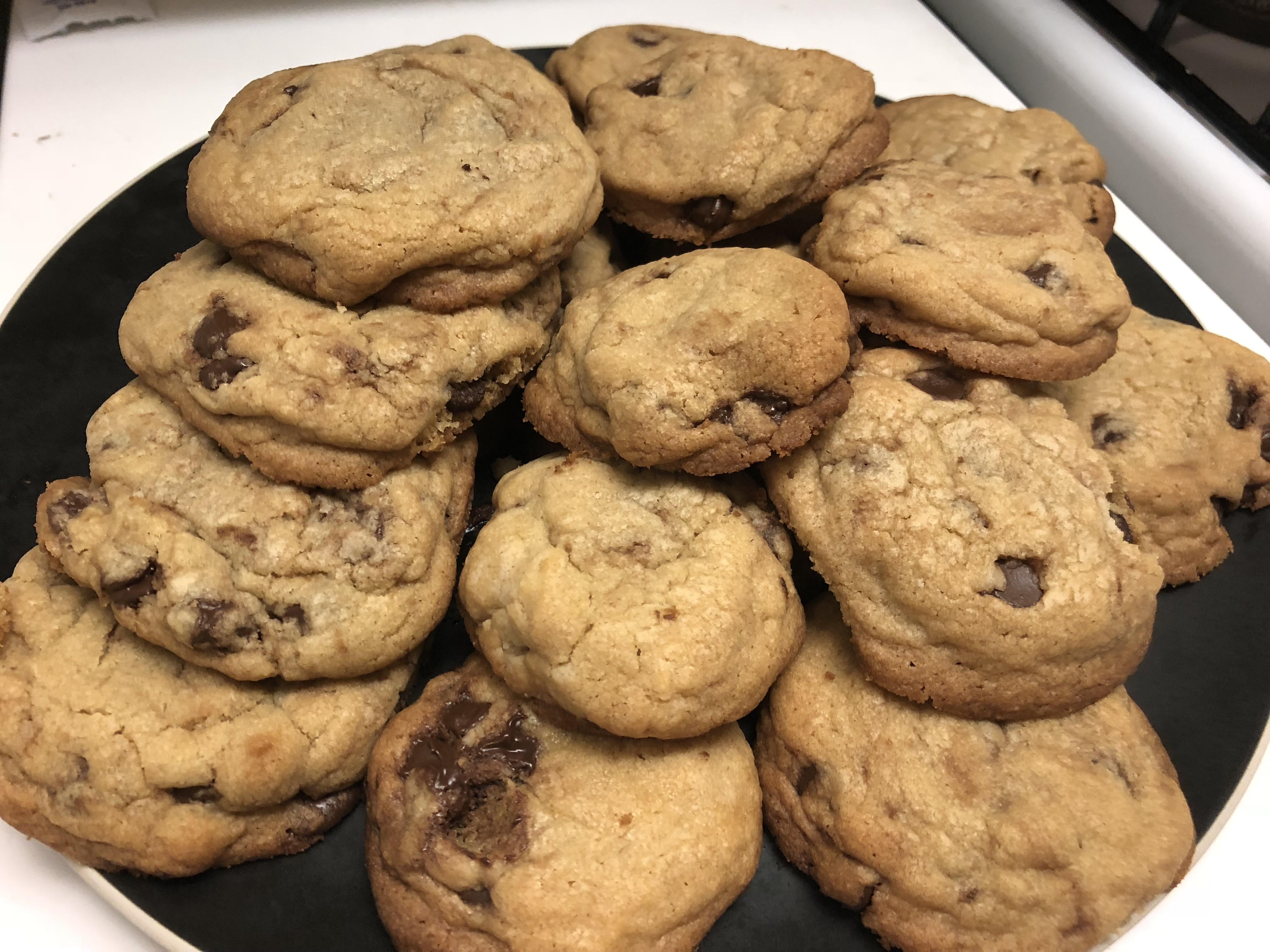 Homemade cookies using Cook’s Illustrated “Perfect Chocolate Chip