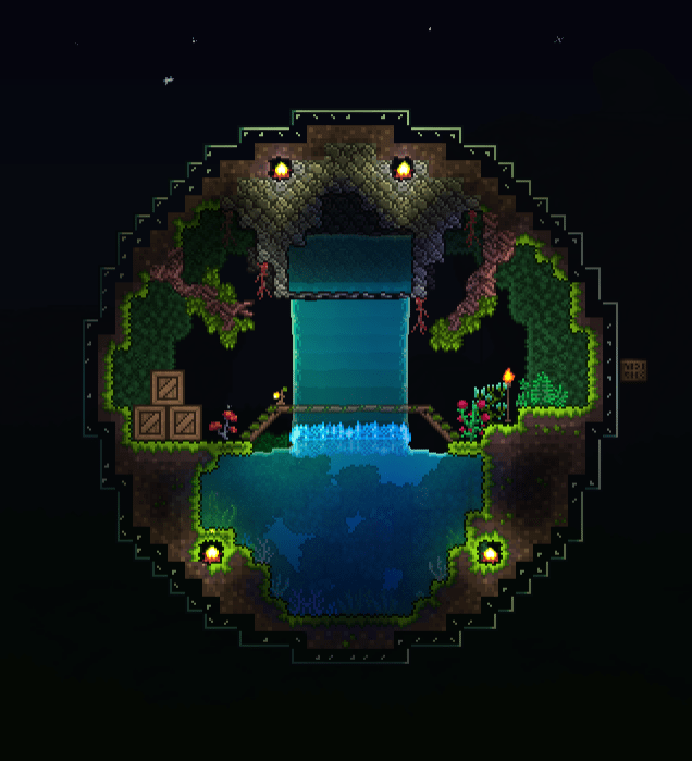 made a jungle biome bubble out of boredom r/Terraria