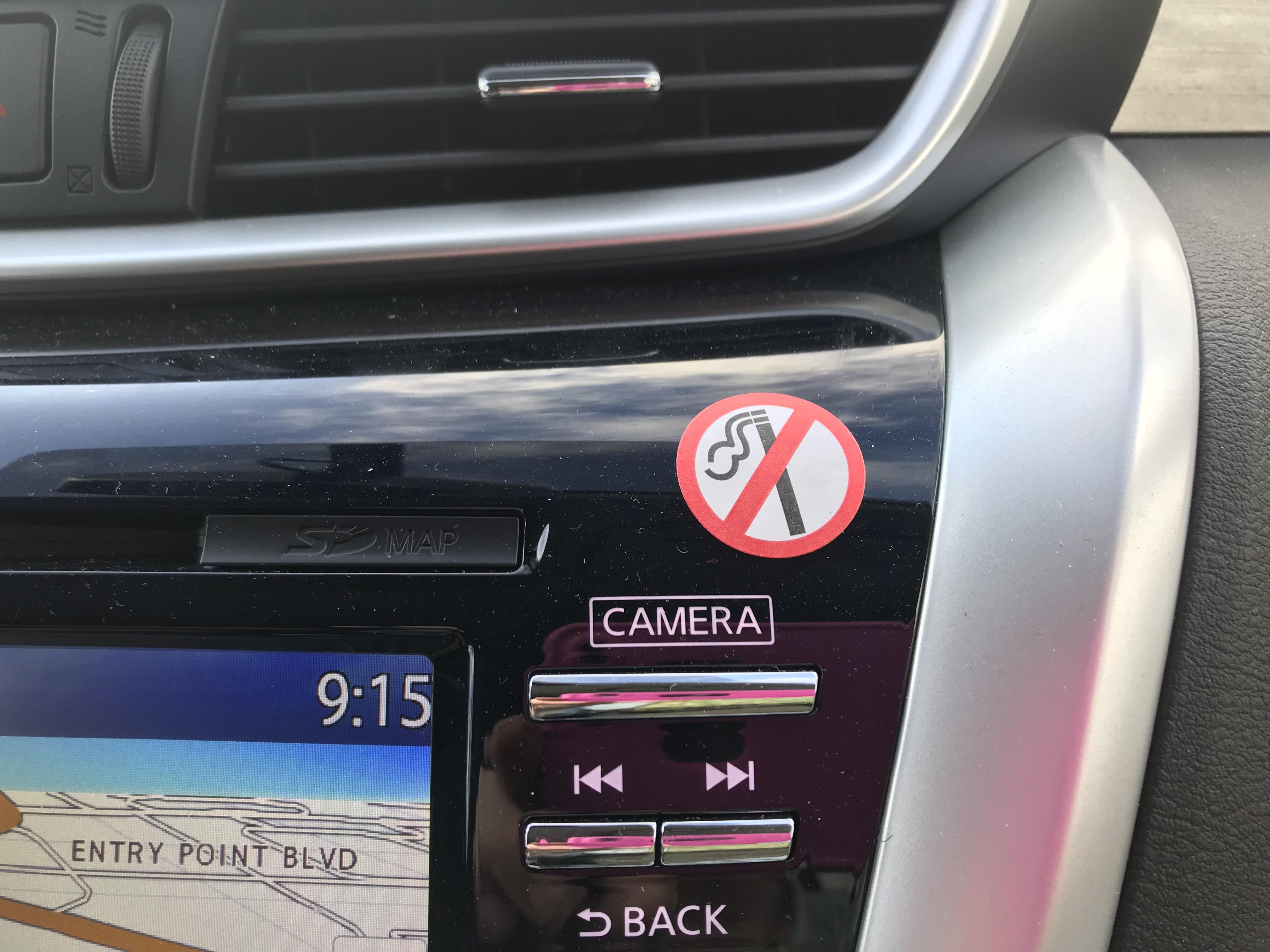 This “no smoking sticker” in my rental car... r/mildlyinfuriating