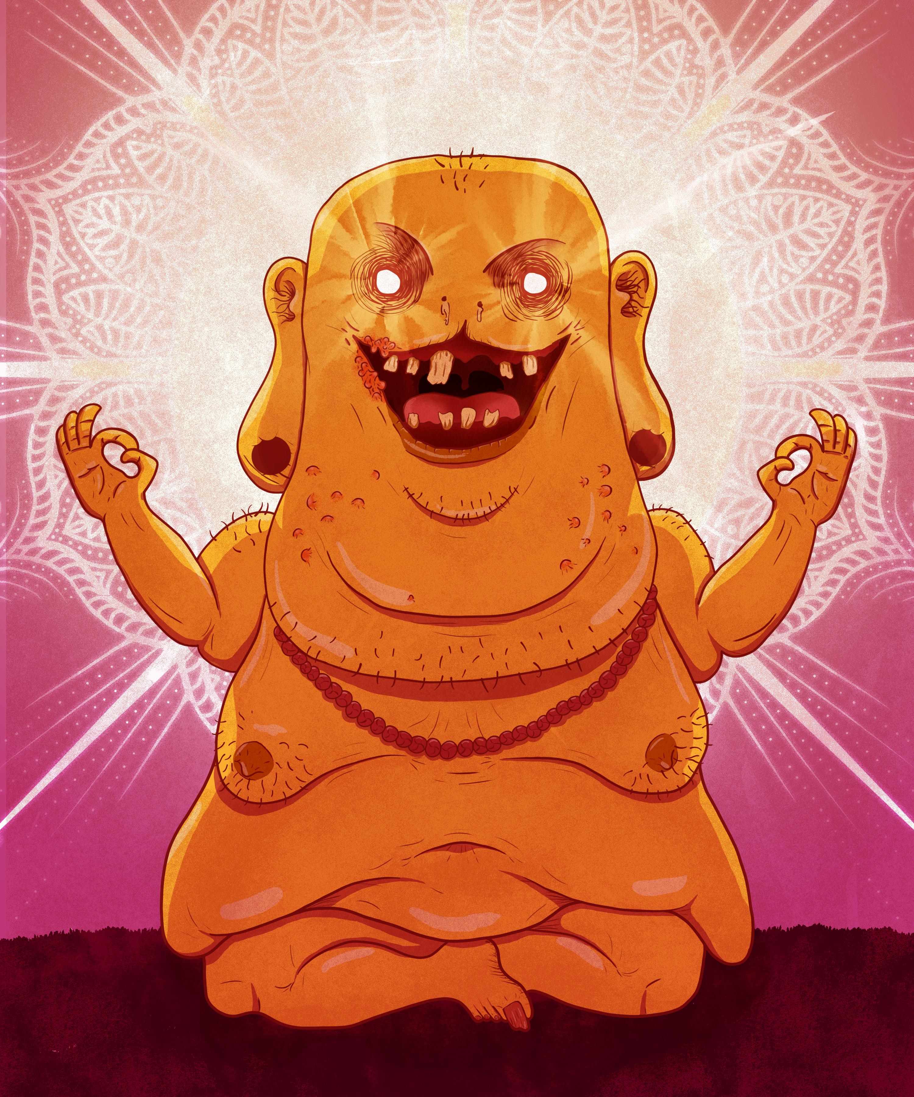 A gross fat buddha i did. ImaginaryHorrors