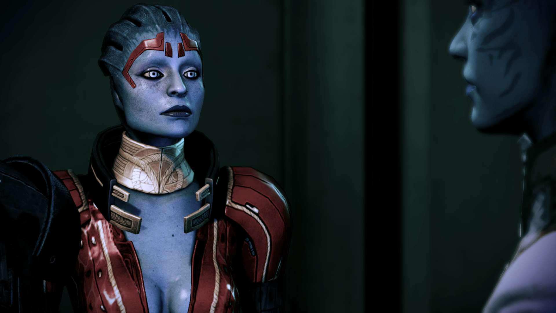 Samara and her beautiful eyes. I wouldn't change Liara at all but I have been wondering what she