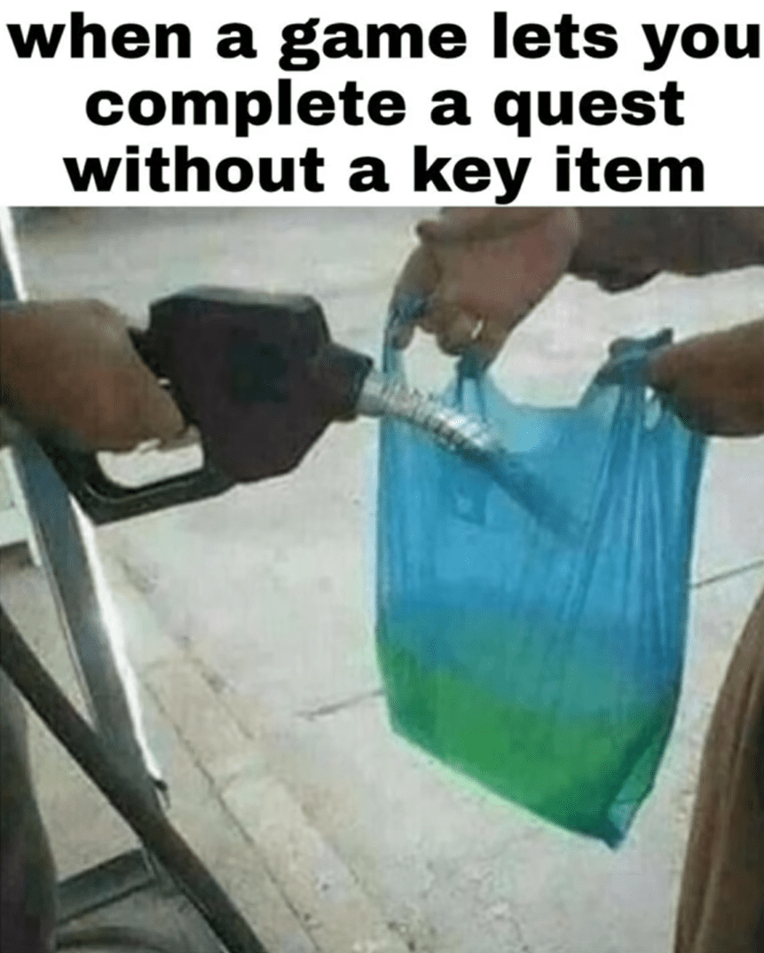 Ah yes gasoline in a bag. r/memes