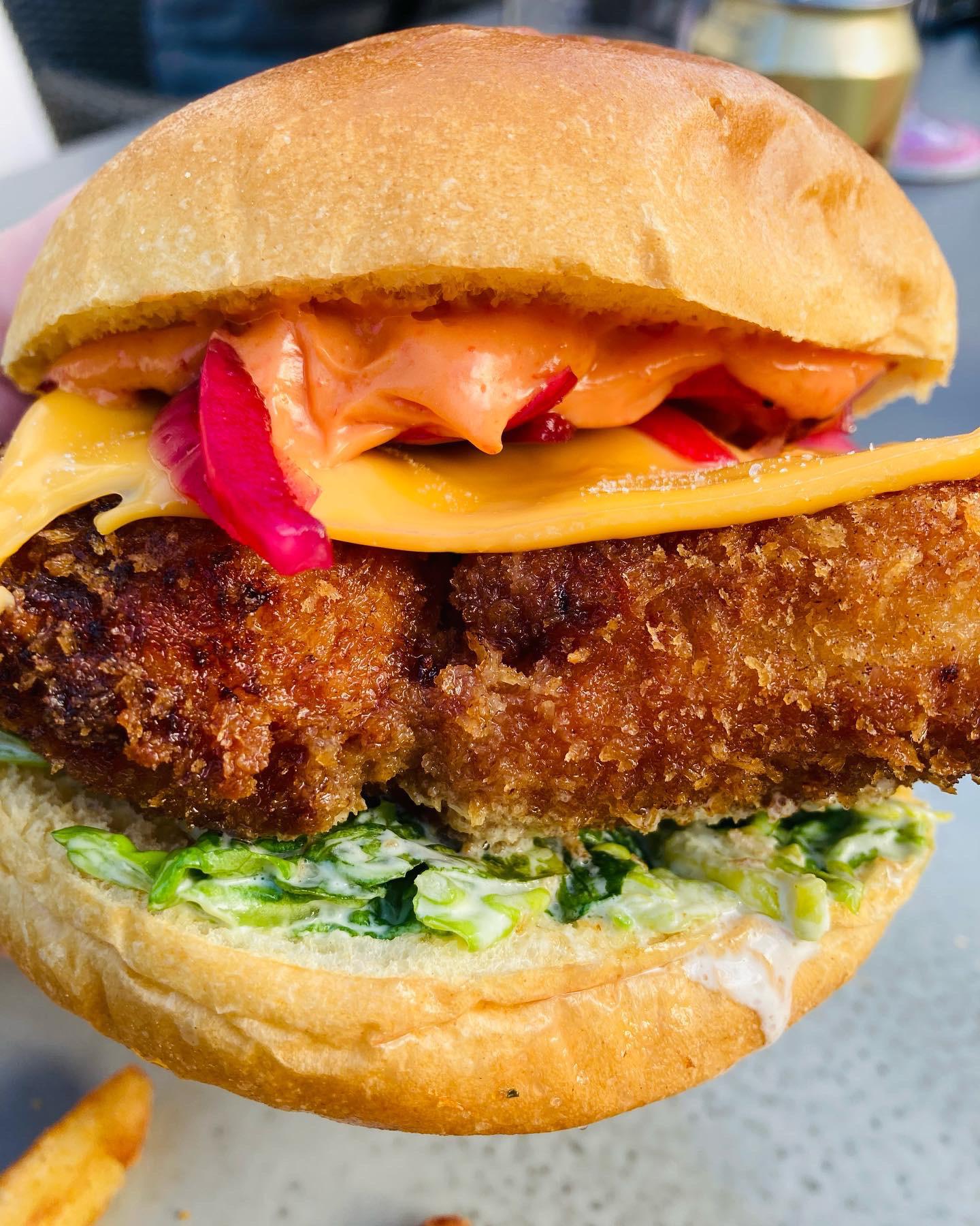 KFC? Nah! Fried chicken sandwich with spicy mayo. r/UKfood