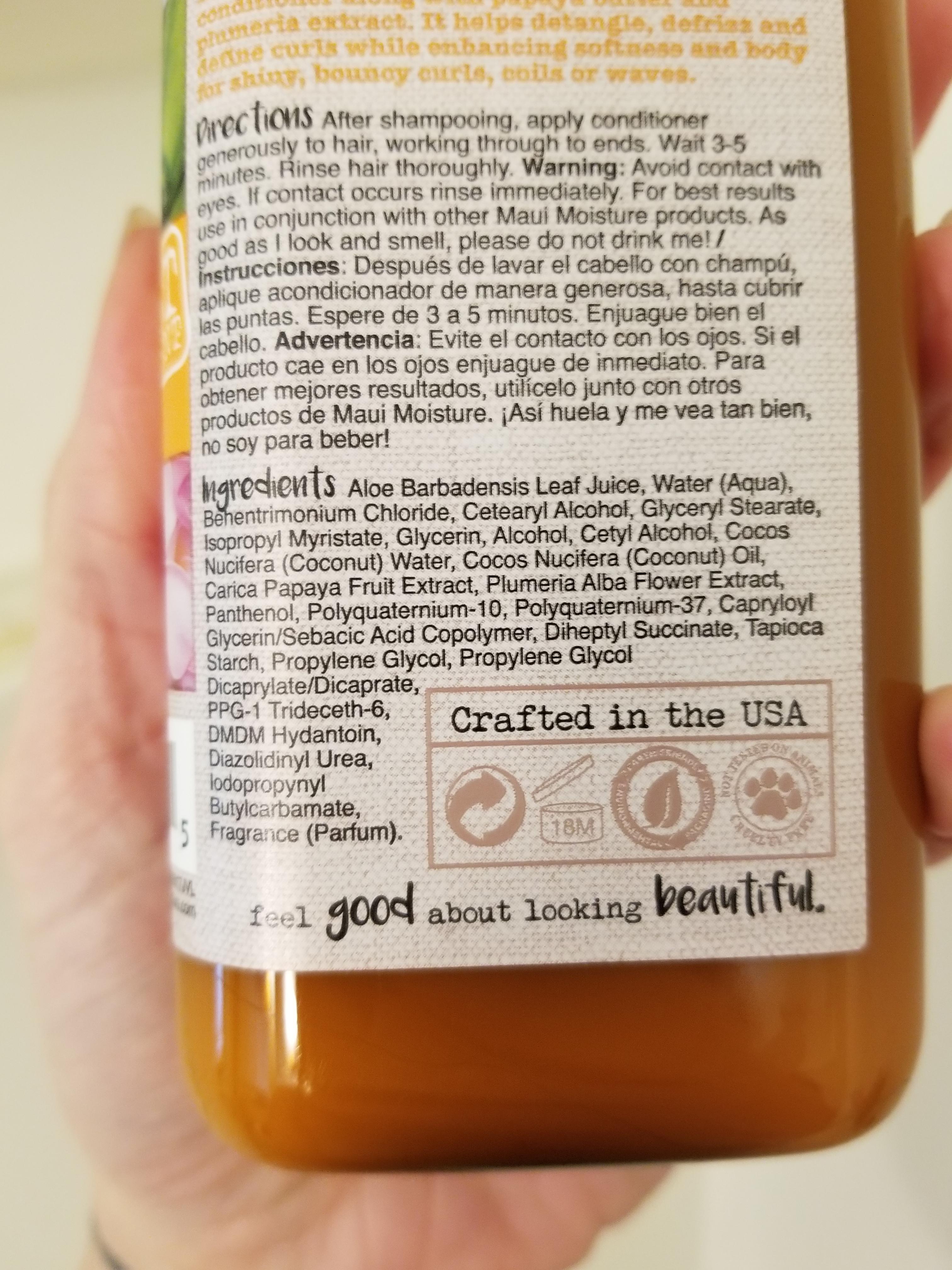 Maui moisture coconut Is this a safe ingredient list? I was told the