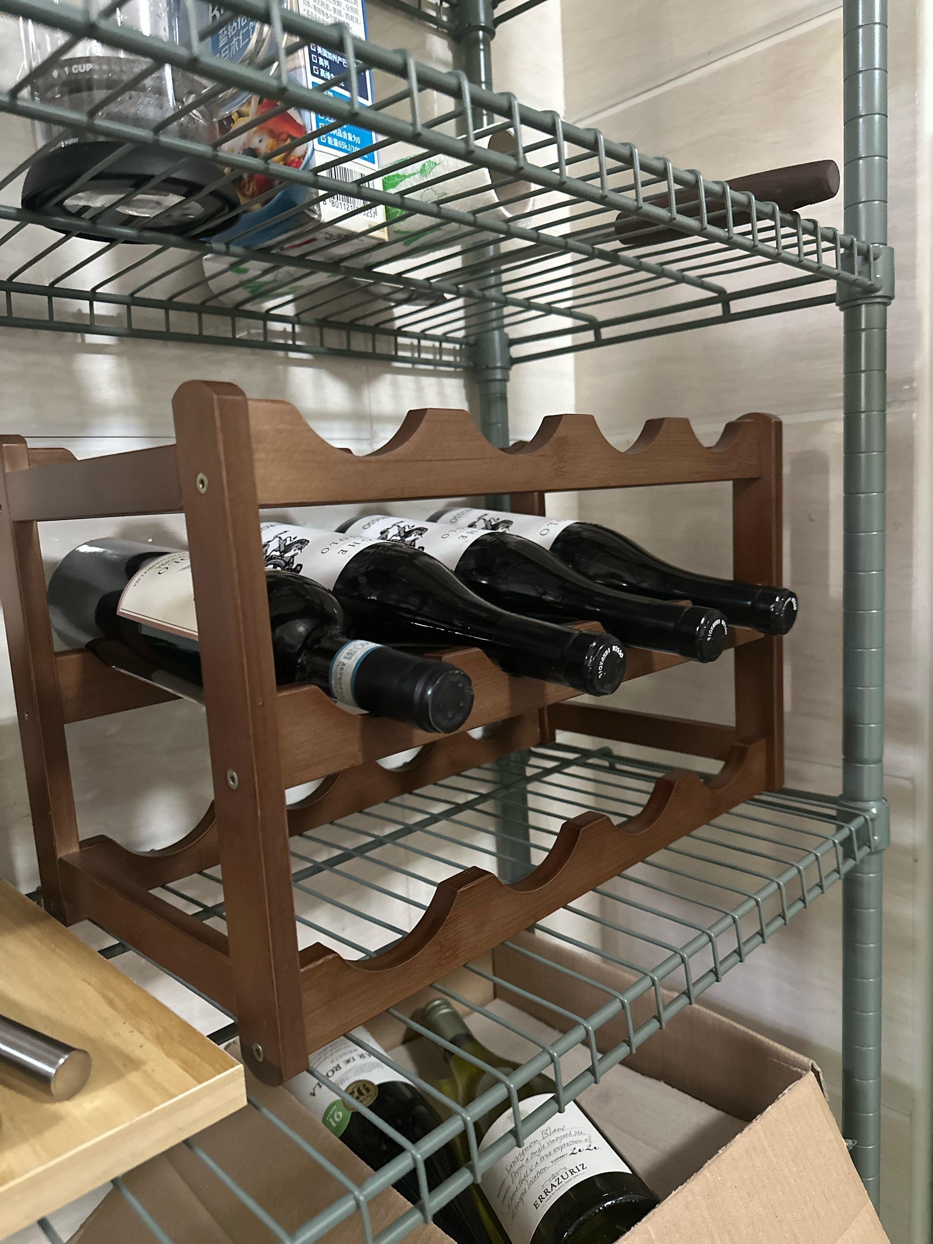 Wine rack is slightly tilted down. Is it okay for short term (less than