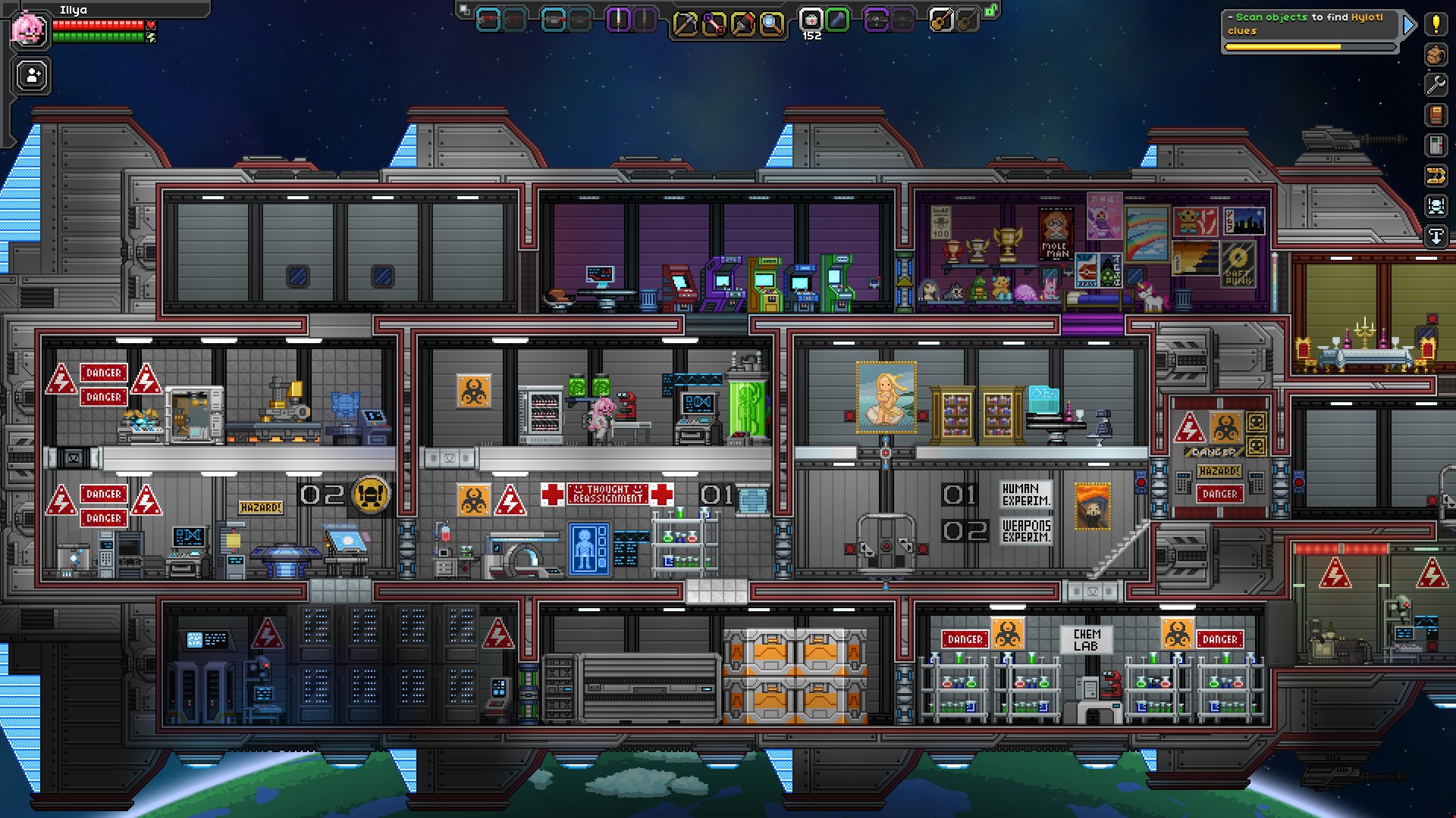 Behold, my onboard research facility! Many cool things happen here