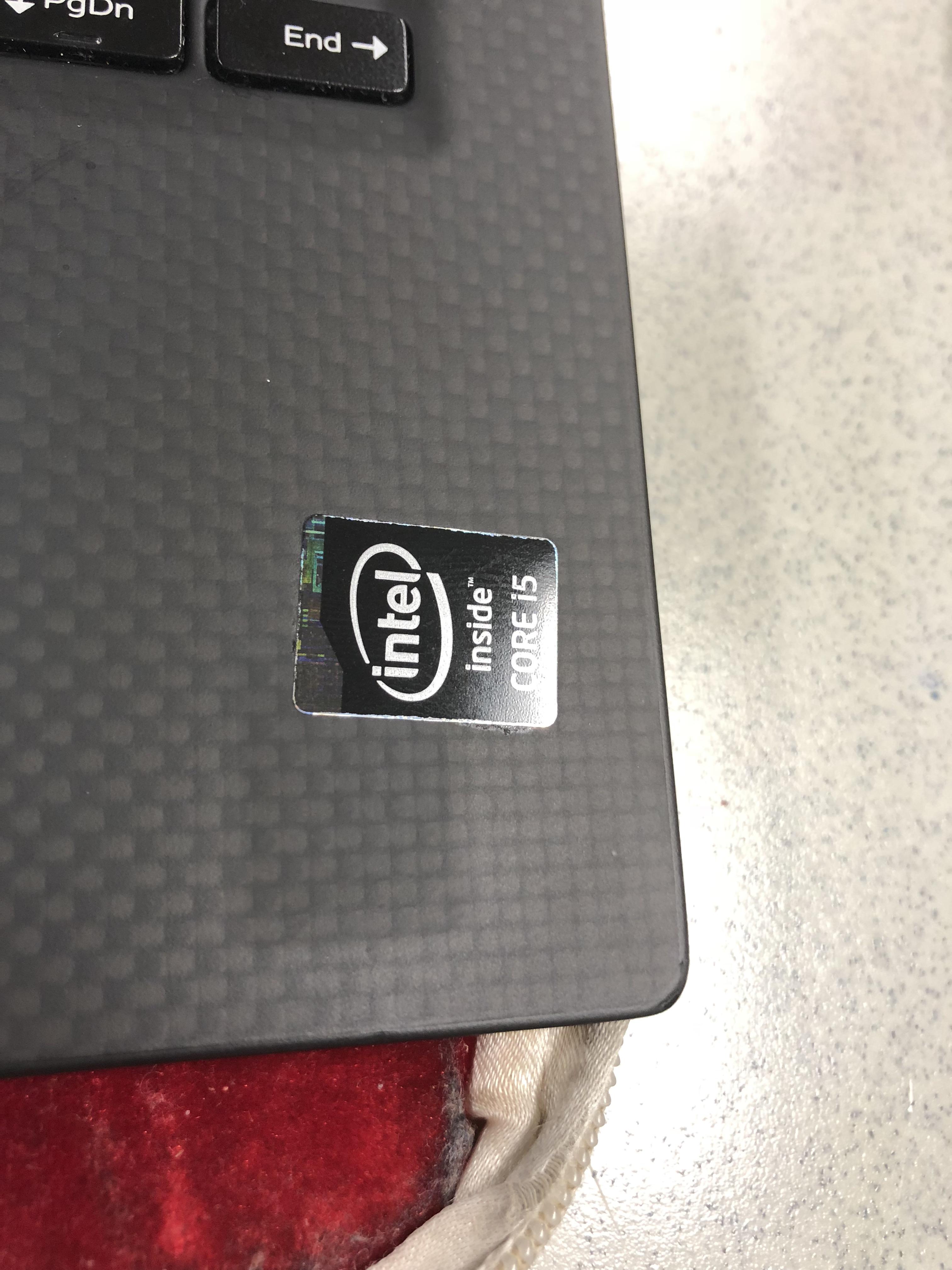 The Intel sticker on my laptop is now horizontal through years of my