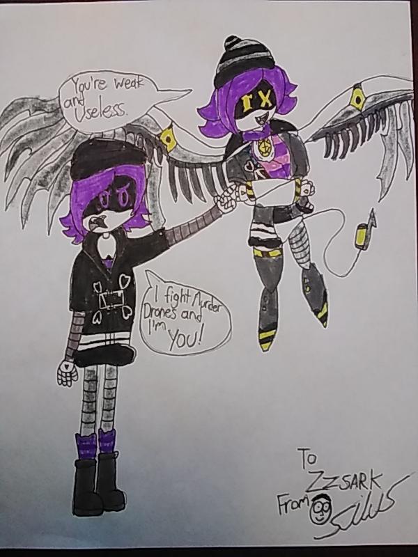 Uzi and Serial Designation U. For Zzsark Stormbeard. This drawing