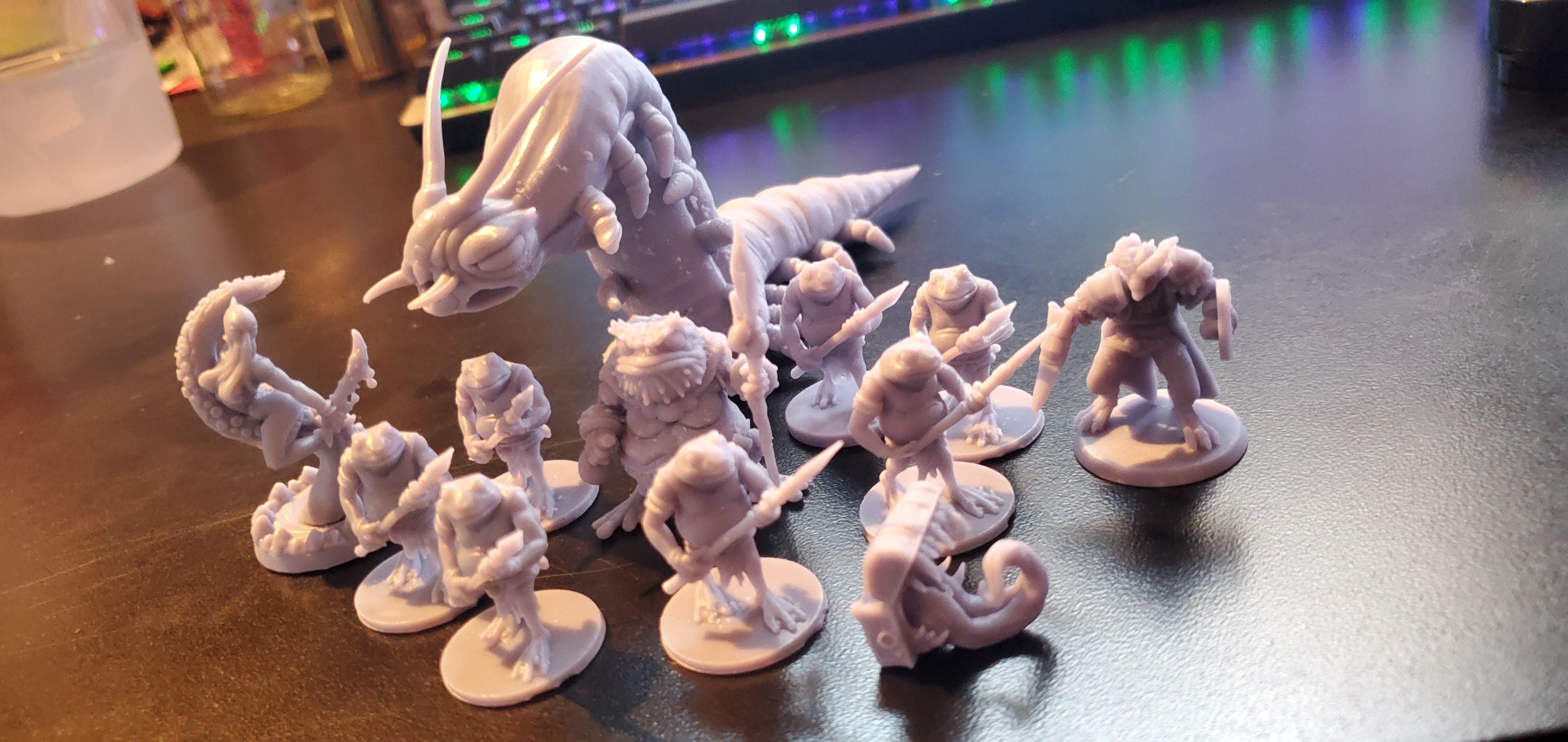 First 24 hours worth of prints on the elegoo mars! Im addicted r/PrintedMinis