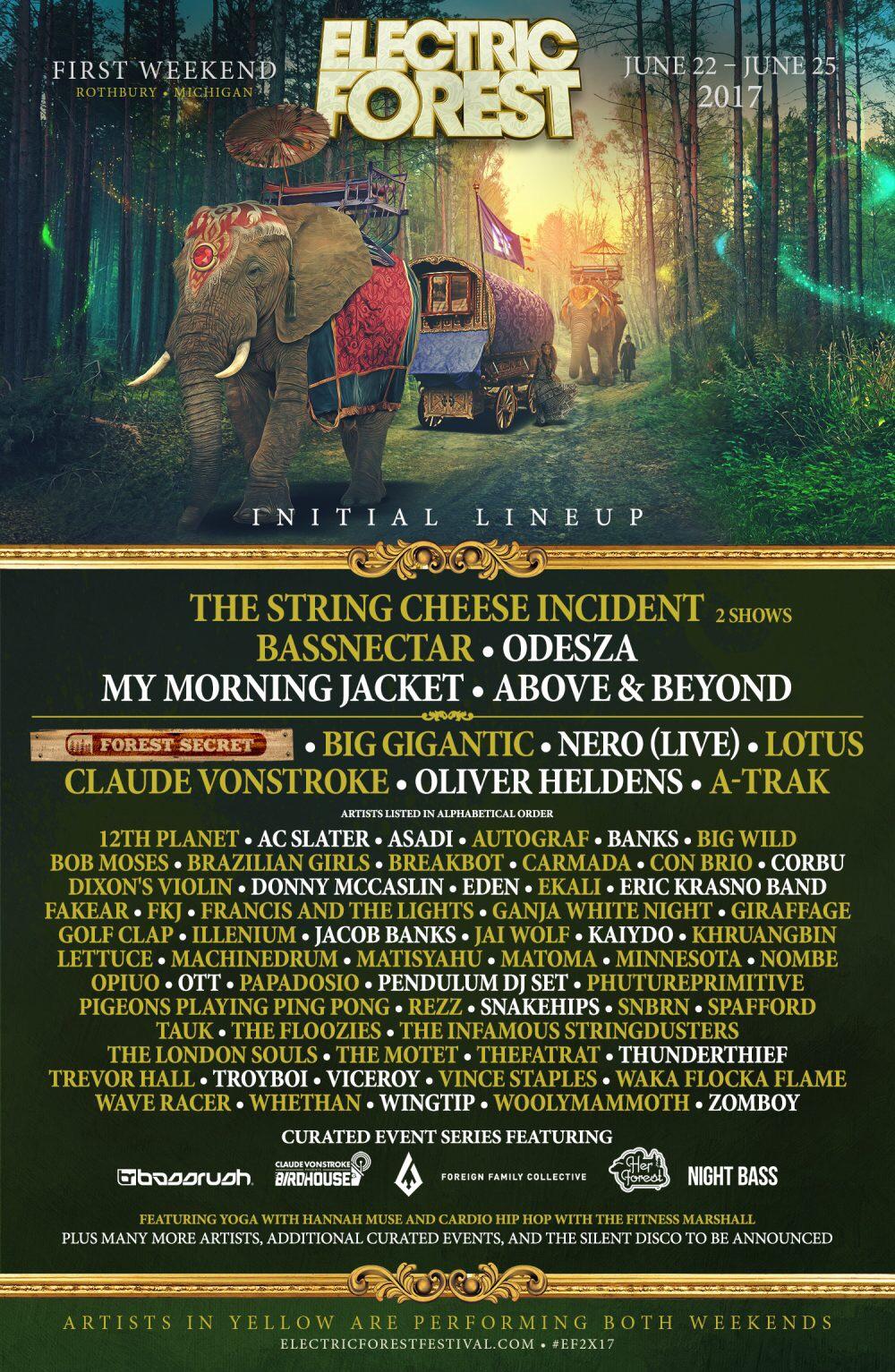 Electric Forest 2017 lineup r/EDM