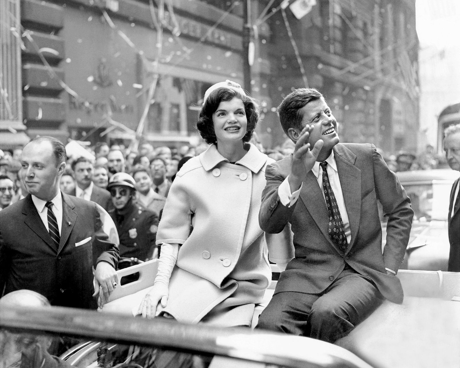 John F. Kennedy the Democratic presidential nominee & his wife Jackie