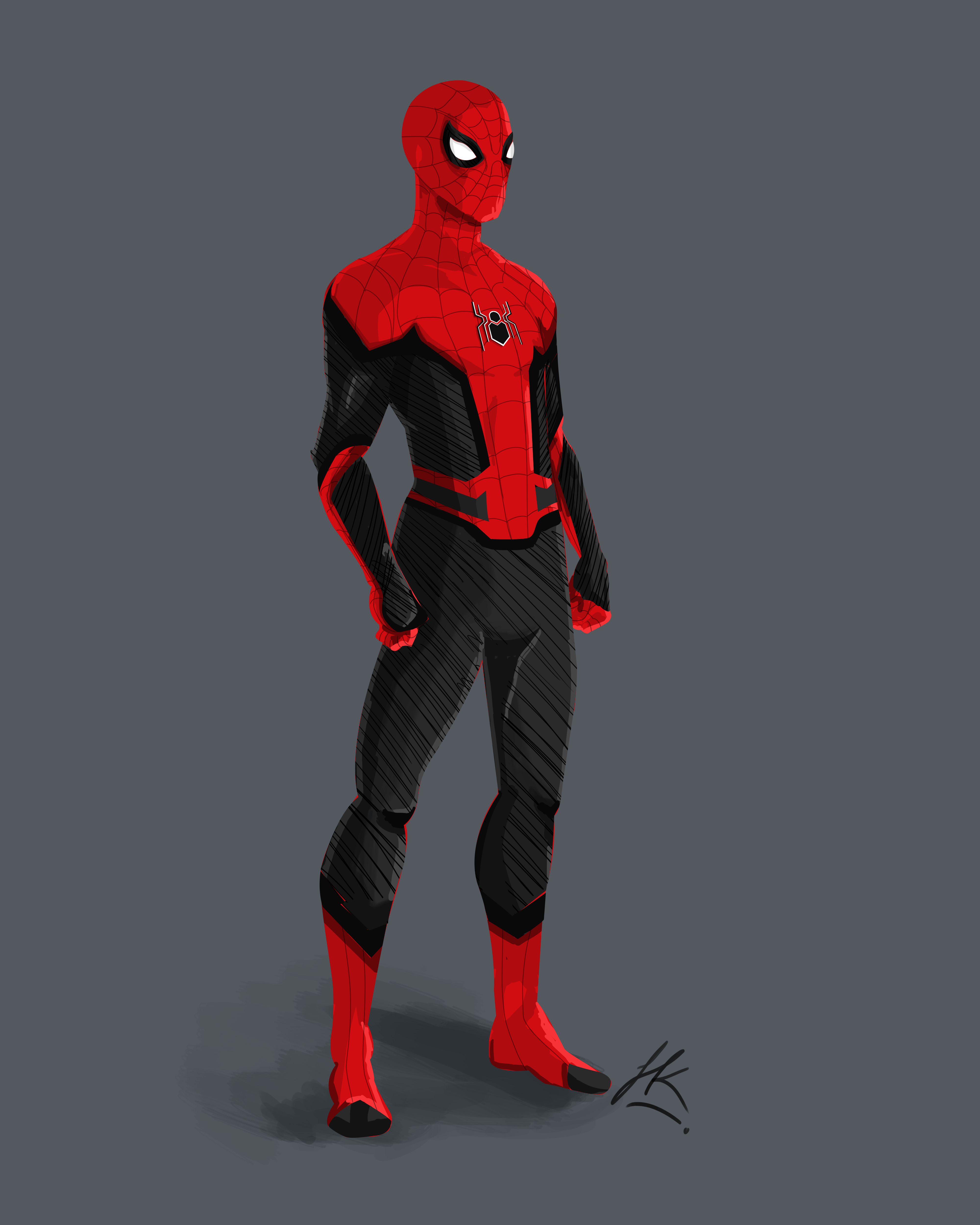 Spiderman Far from home suit in animated style by me Marvel