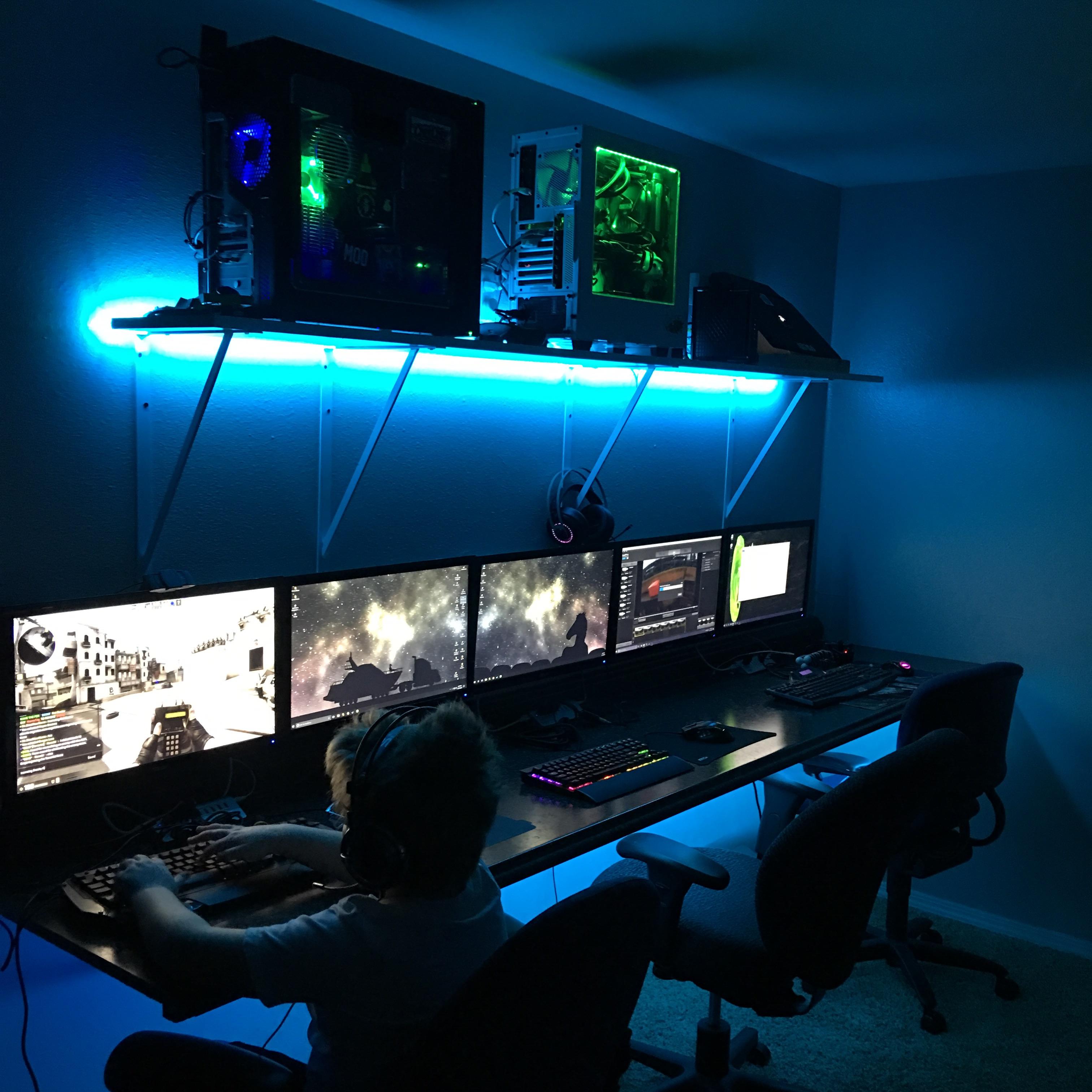 Family gaming wall r/battlestations