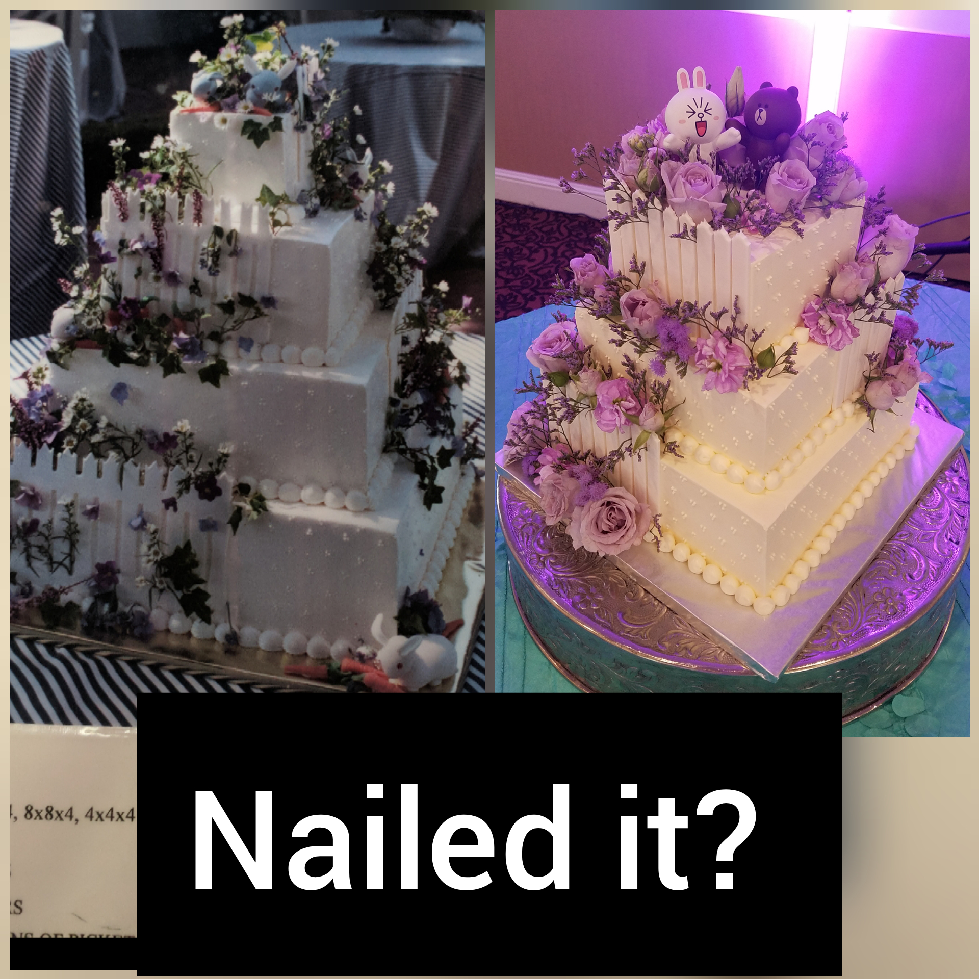 Expectations and versus reality bridal edition, with a floral switch up